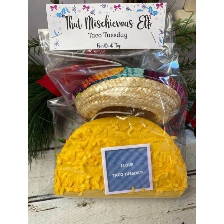 Elf Doll Christmas Elf Daily Mischievous Elf Kit - Taco Tuesday- elf activity elf accessory fiesta christmas decor christmas elf