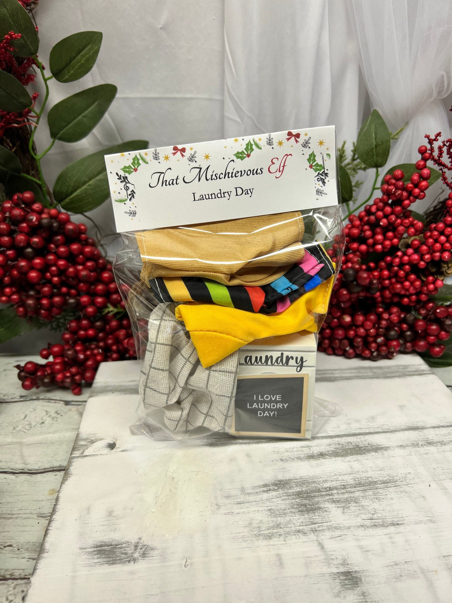 Christmas Elf doll kit- Laundry Day- nightly elf activity kit