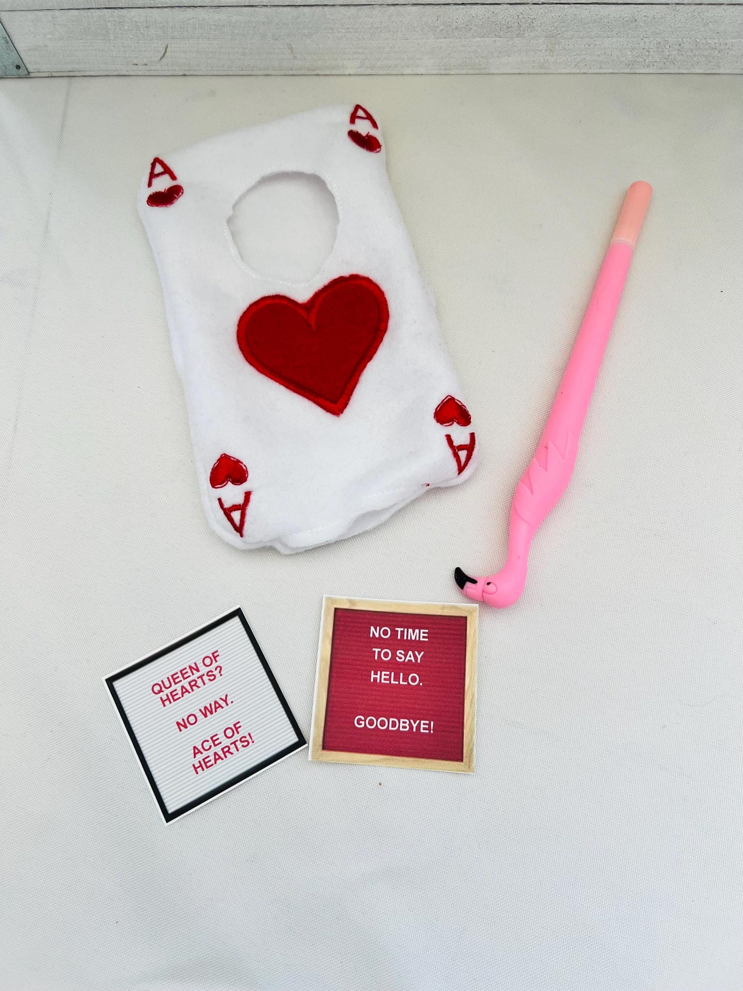 Alice in Wonderland elf props nightly elf kit elf clothes elf doll accessory mad hatter elf ace of hearts elf outfit