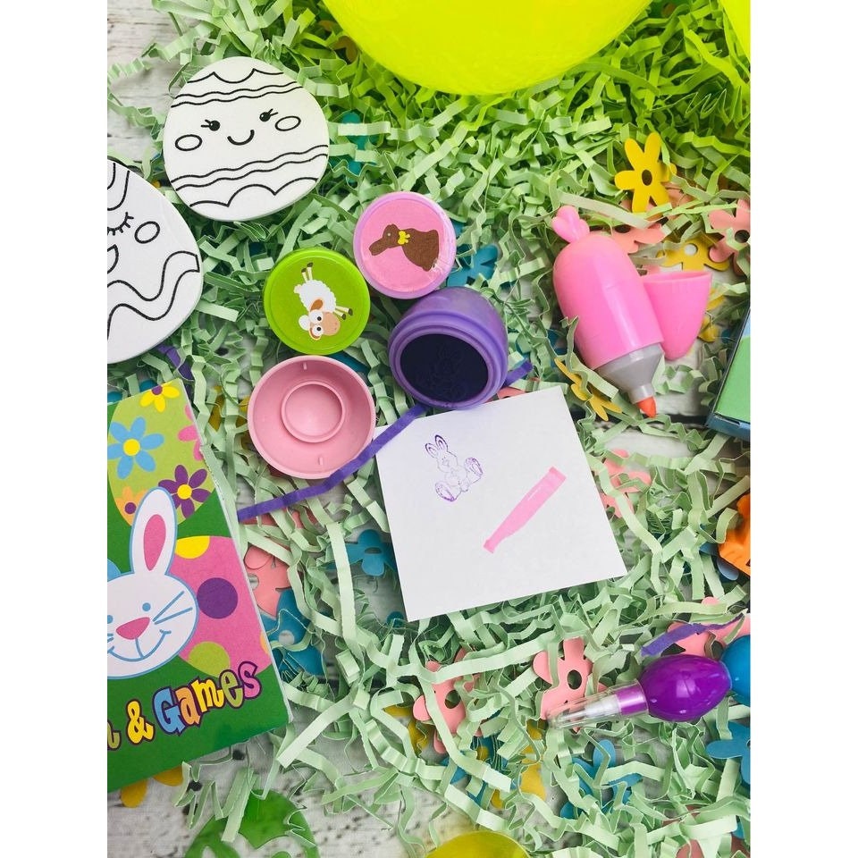 Personalized Easter Basket Filler Kids Easter Activity Easter Basket Stuffer Filled Easter Egg over 20 Items, Easter craft, Easter activity