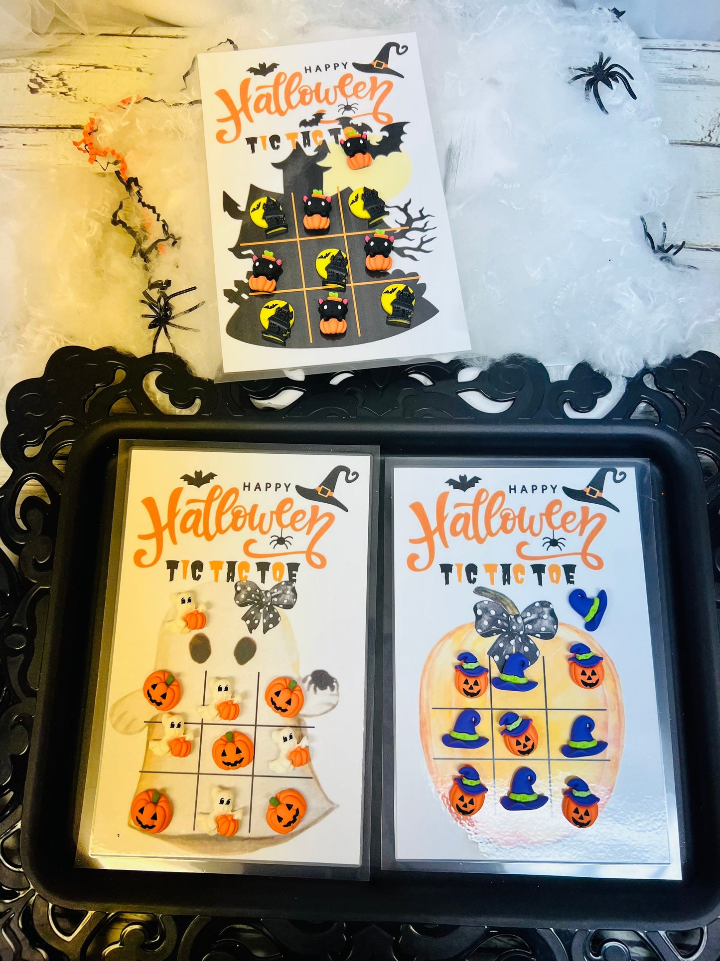 Ready to ship*Halloween Tic Tac Toe kids activity kids craft Halloween hand out Trick or Treat Classroom Halloween