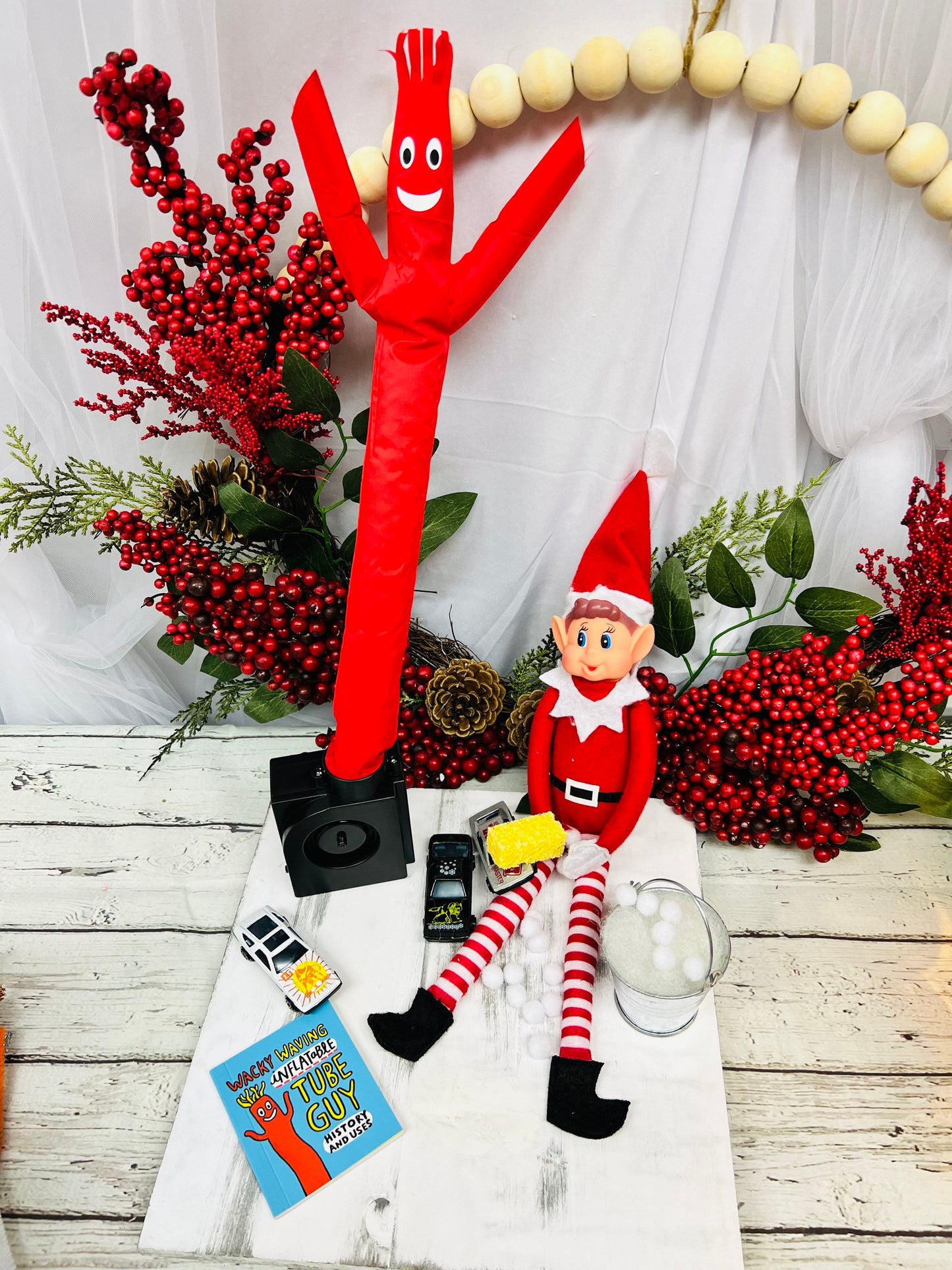 CLEARANCE Elf Doll Christmas Elf Daily Mischievous Kit - Working At The Carwash (elf doll not included) elf prop elf clothes elf accessory