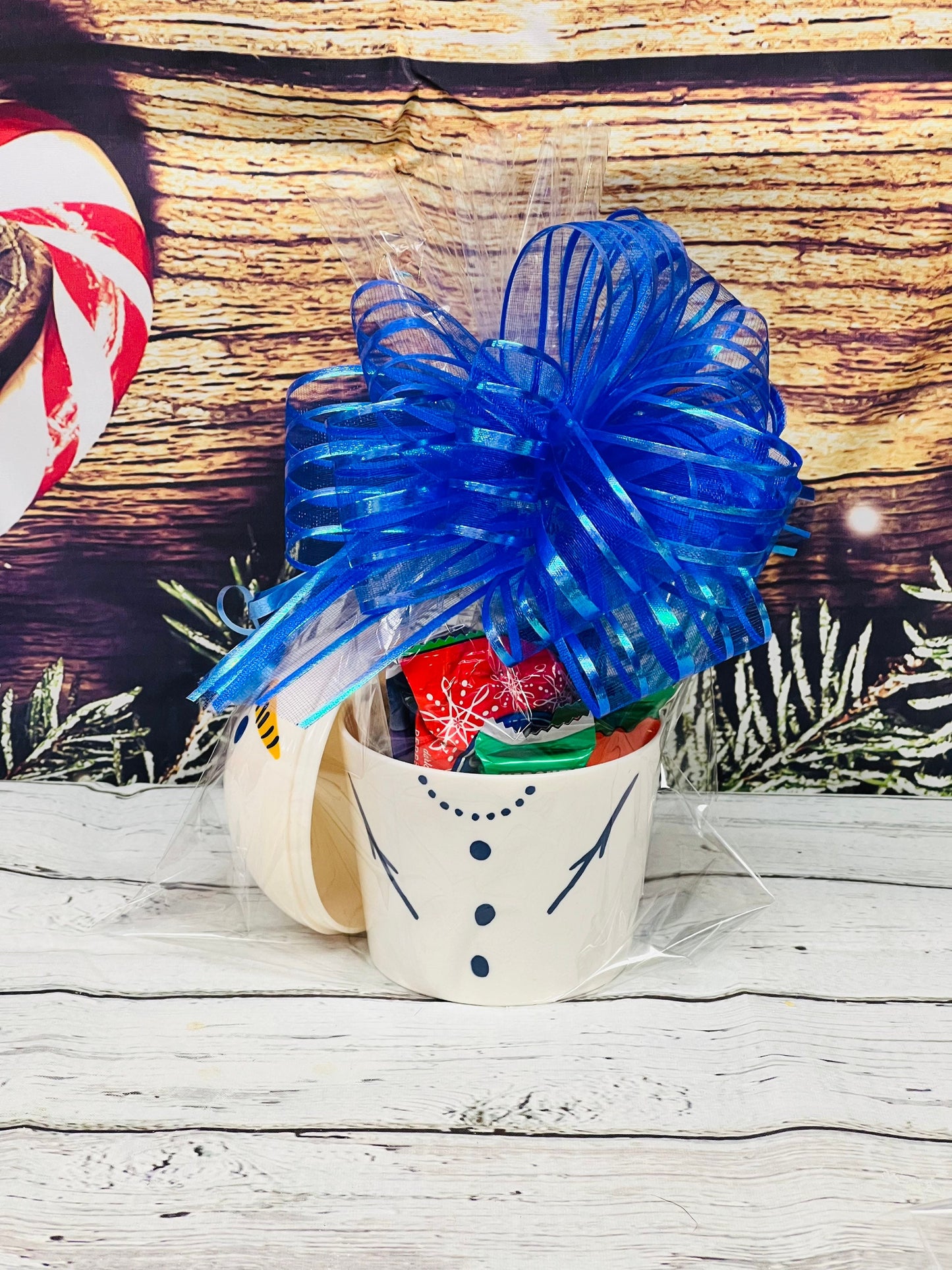 Christmas gift cup with treats for kids