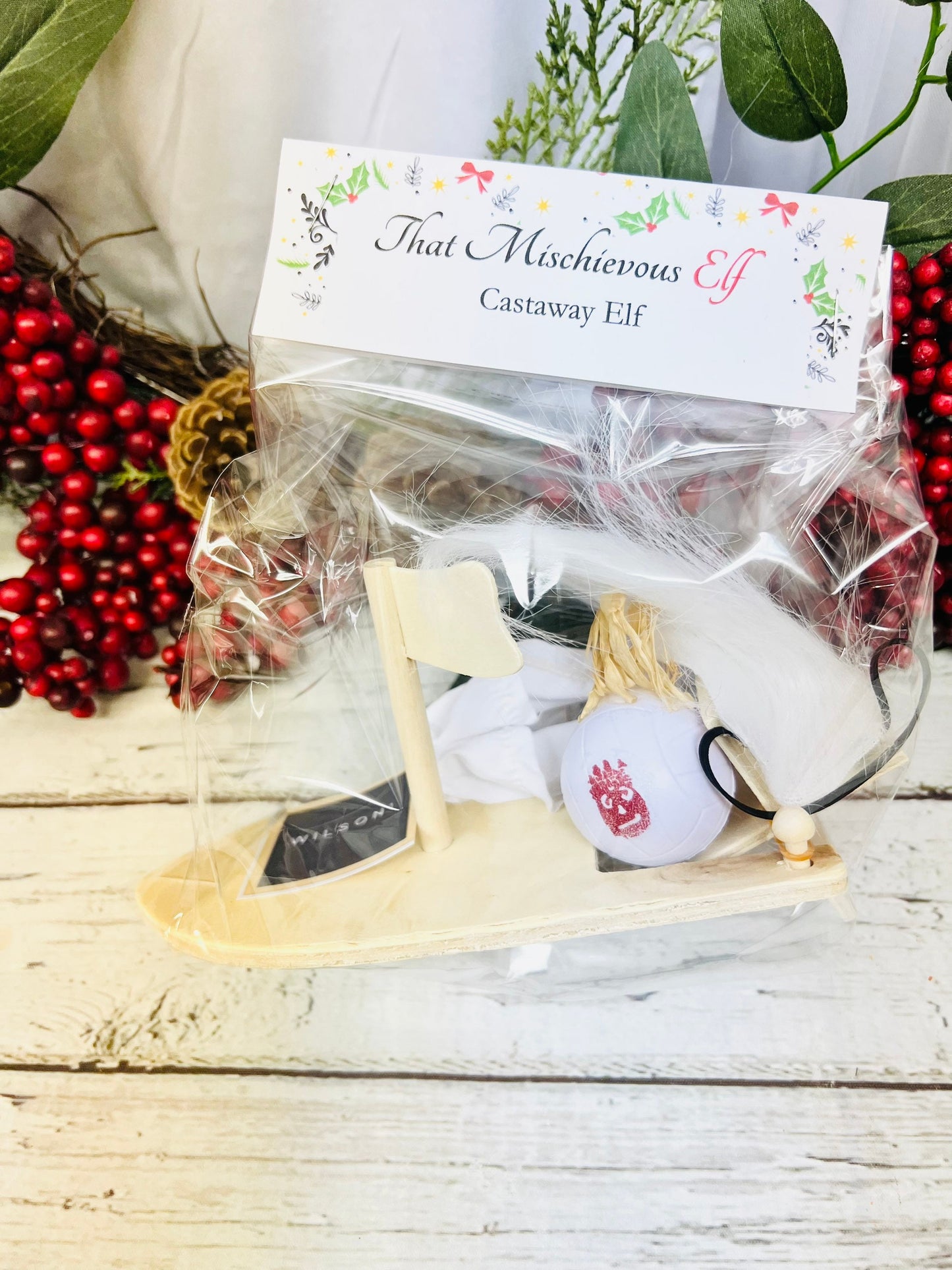 Elf doll Christmas Elf- Castaway Elf- nightly elf Christmas countdown activity for kids