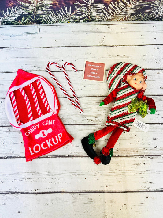 Christmas elf doll nightly kit- candy cane thief- that mischievous elf