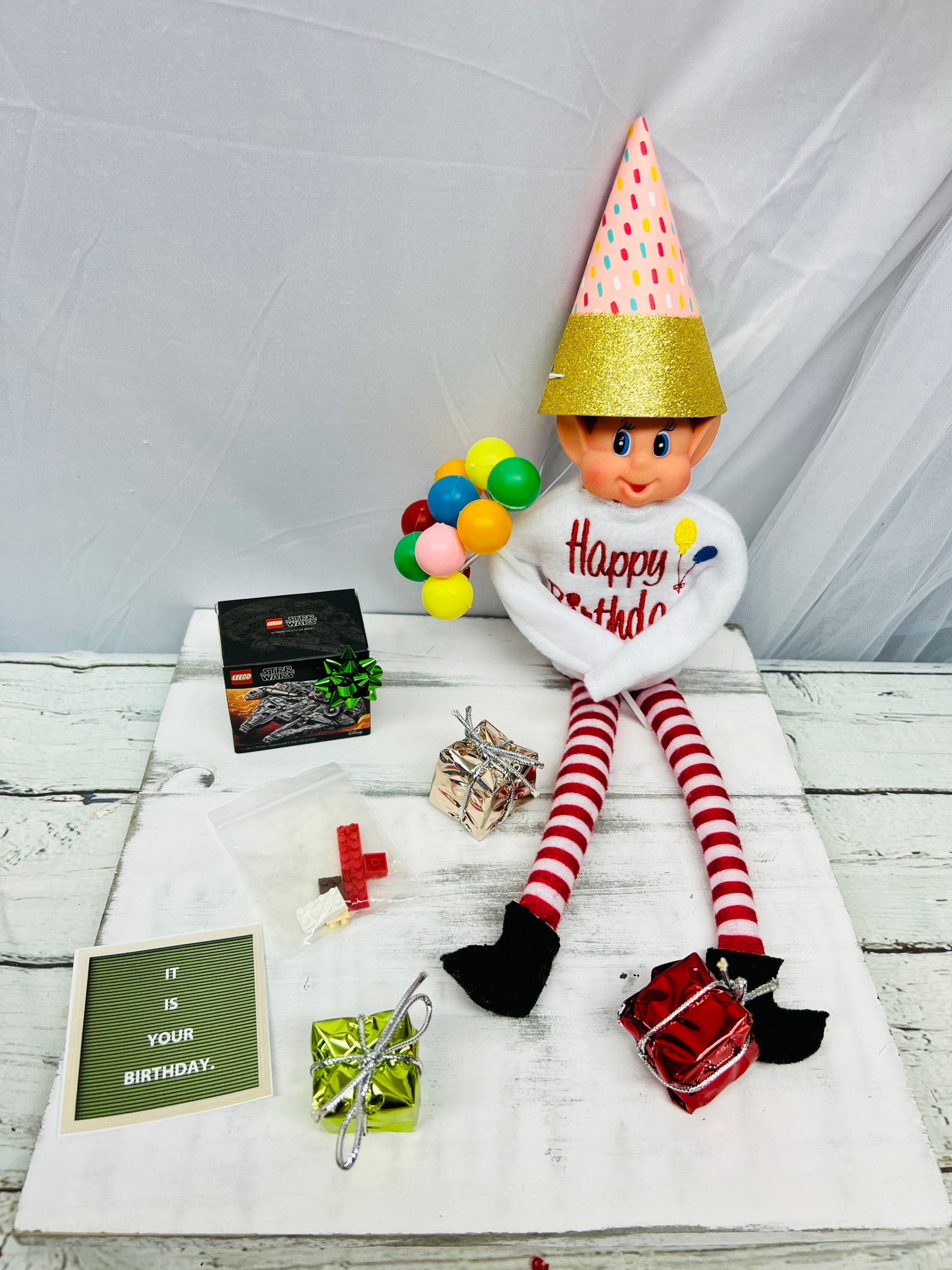 CLEARANCE-Elf Christmas Elf doll Daily Mischievous Elf kit - Birthday Celebration elf prop elf accessory elf activity elf clothes elf shirt