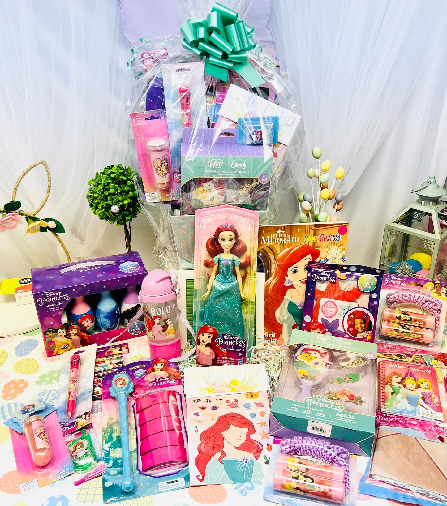 17 piece The Little Mermaid Ariel Disney princess prefilled gift basket birthday gift christmas gift Easter basket easter toys girls gift