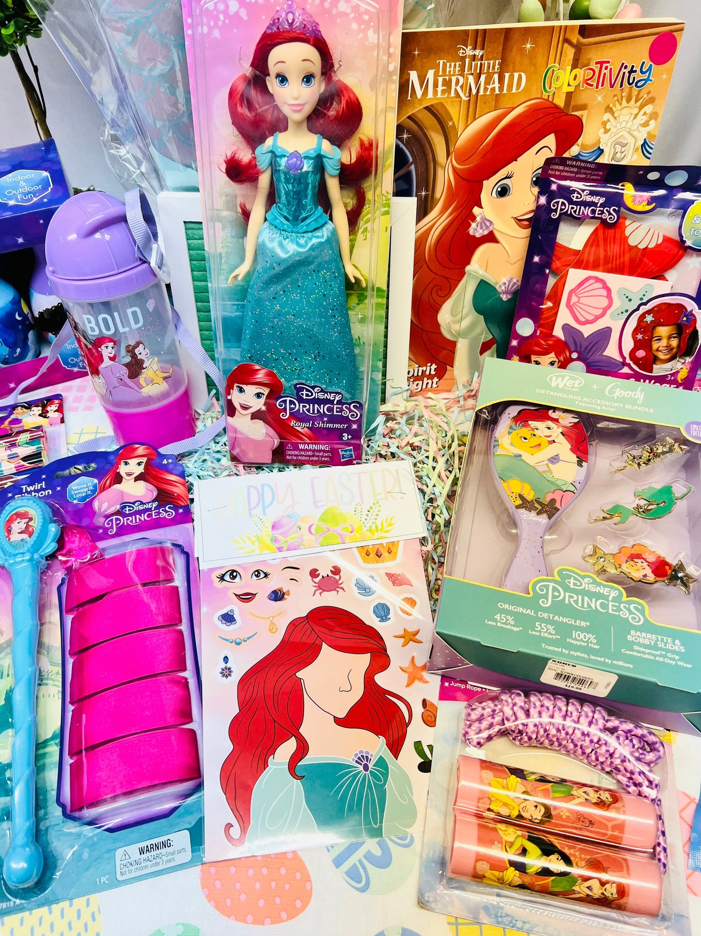 17 piece The Little Mermaid Ariel Disney princess prefilled gift basket birthday gift christmas gift Easter basket easter toys girls gift