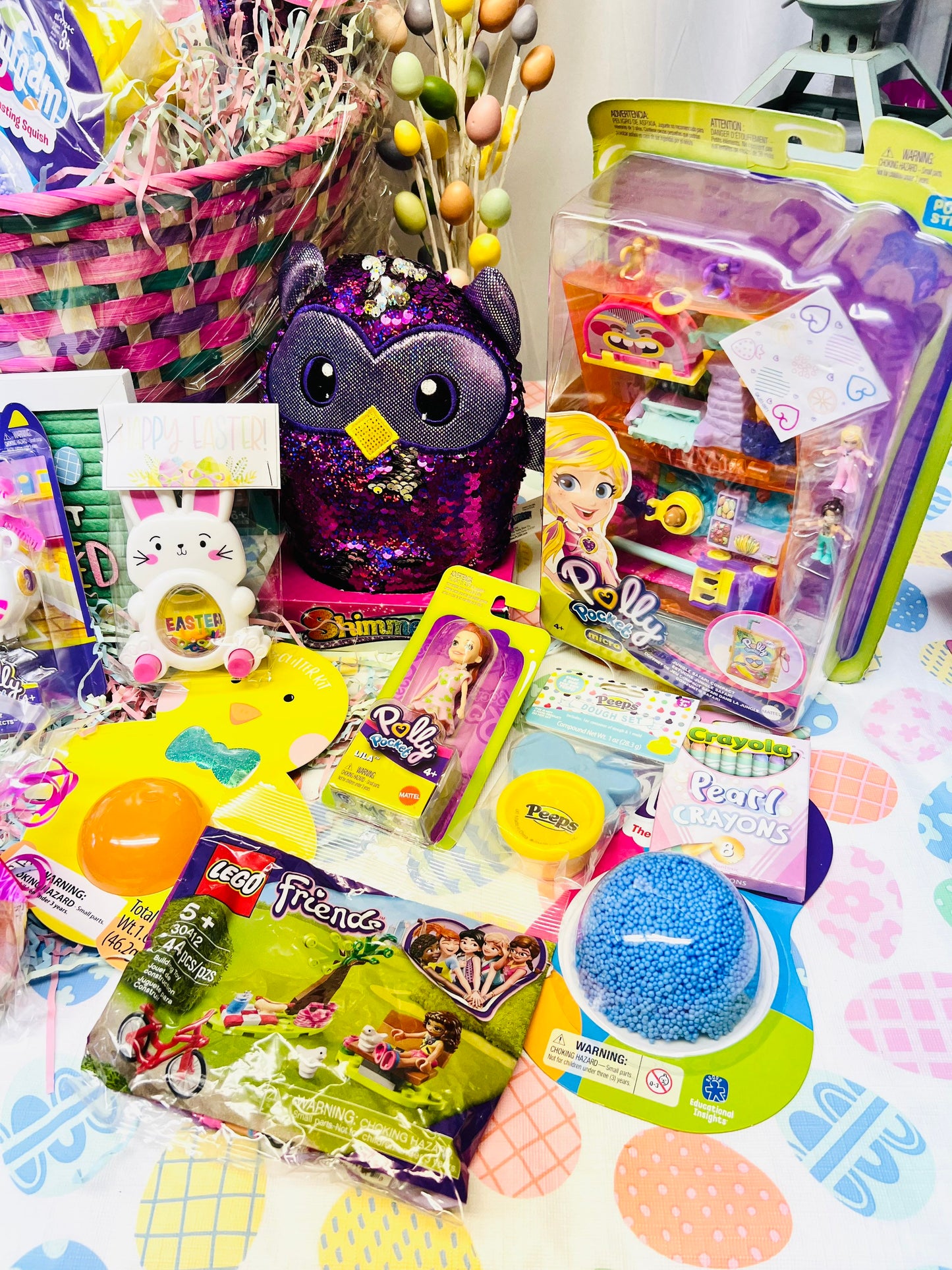 20 Piece Polly Pocket prefilled kids gift basket birthday gift christmas gift Easter basket DELUXE EASTER basket prefilled gift basket