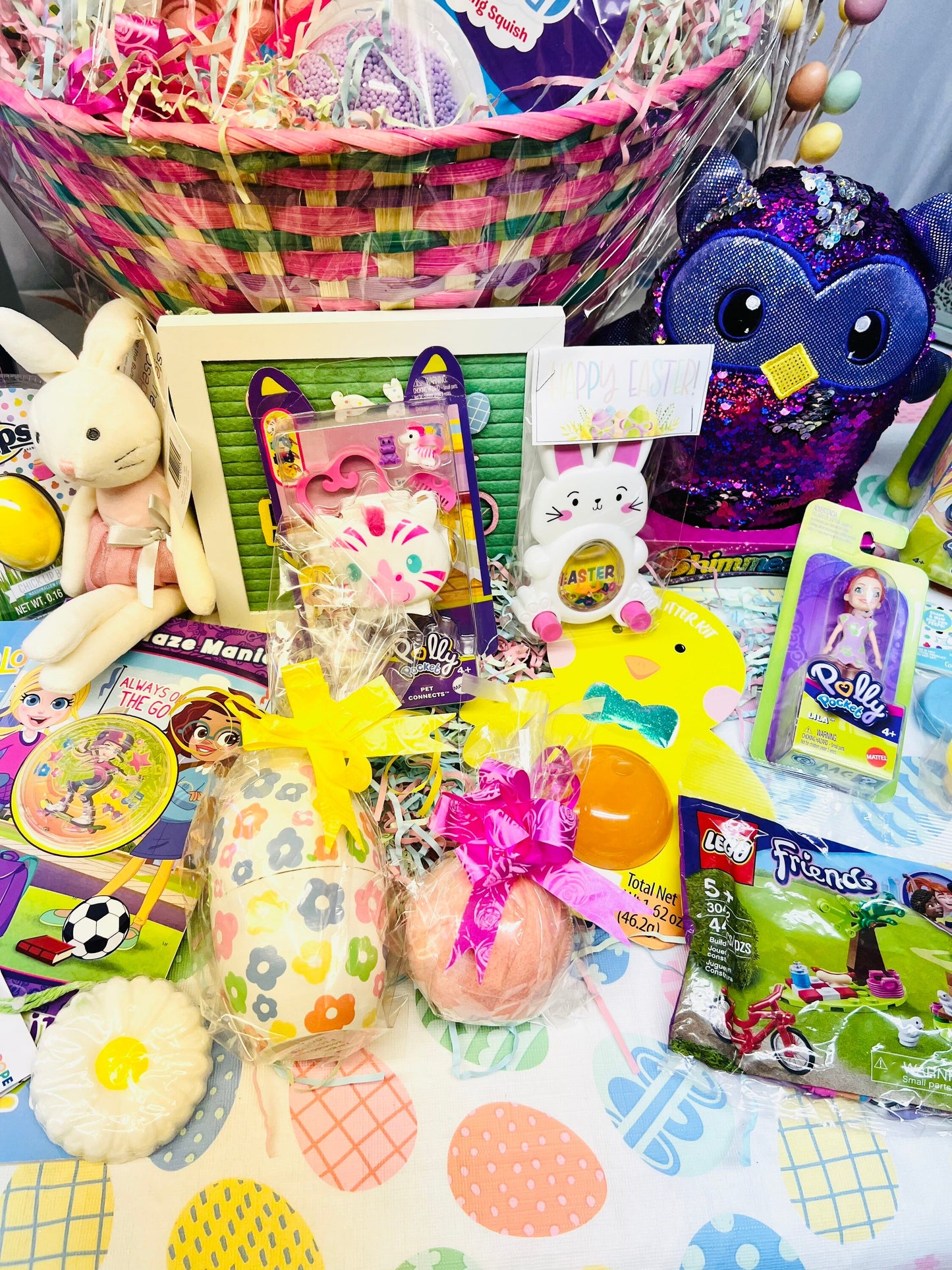 20 Piece Polly Pocket prefilled kids gift basket birthday gift christmas gift Easter basket DELUXE EASTER basket prefilled gift basket