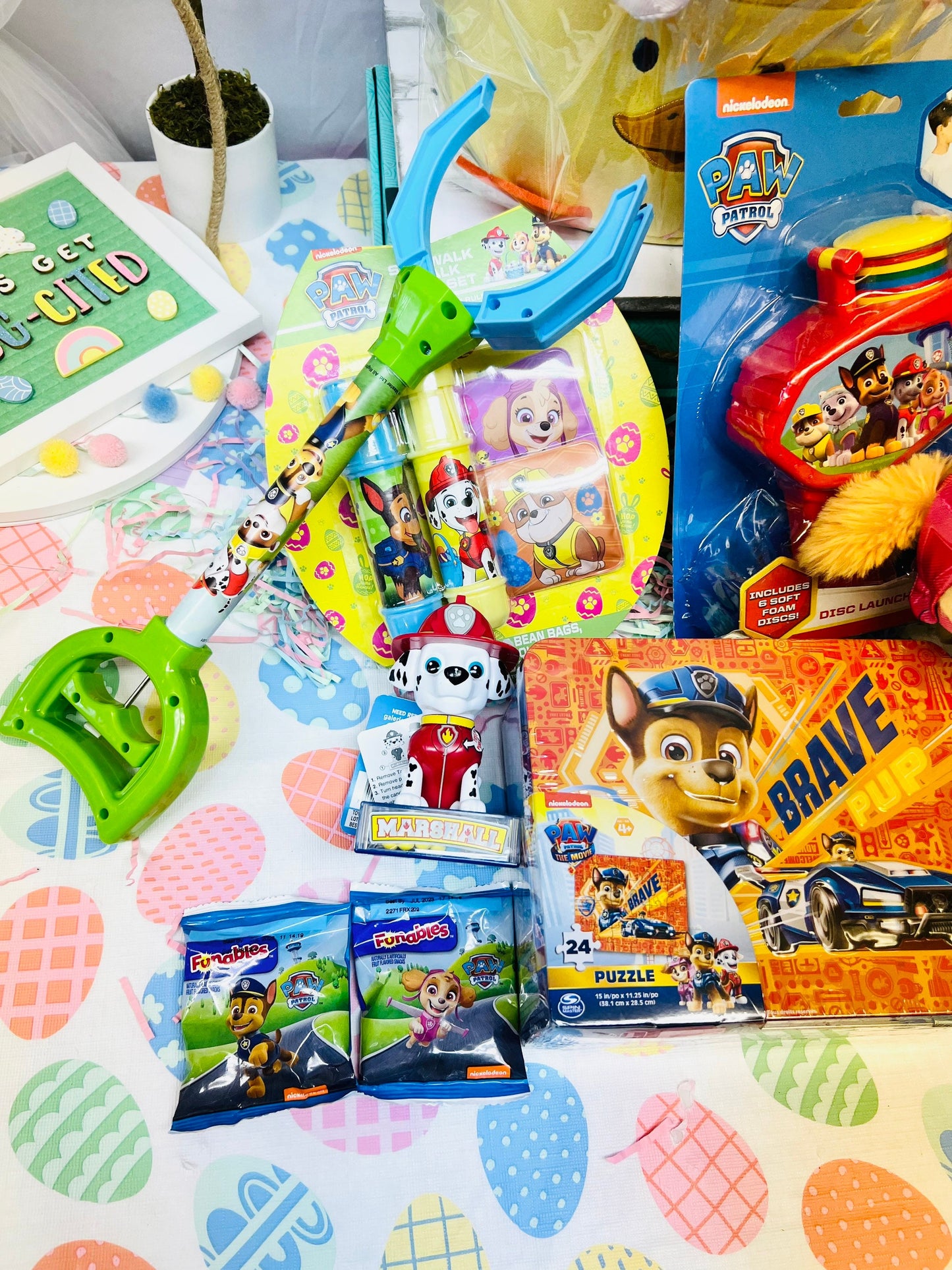 7 Piece Paw Patrol prefilled gift basket Kids easter basket Prefilled Easter Basket Easter toy Easter Activity Easter Gift