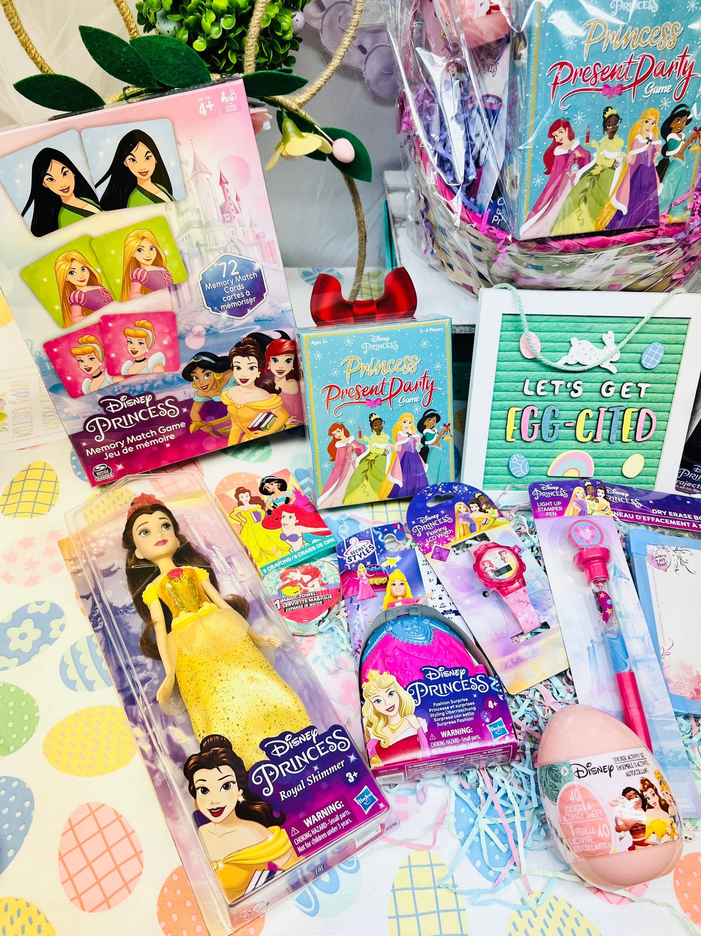 19 piece Disney Princess prefilled Easter Basket kids Easter Basket princess gift