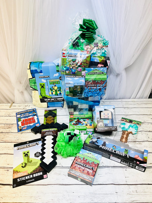 10 piece Minecraft Easter basket for kids Minecraft toys birthday gift for boys Christmas gift for kids Gift Basket For kids