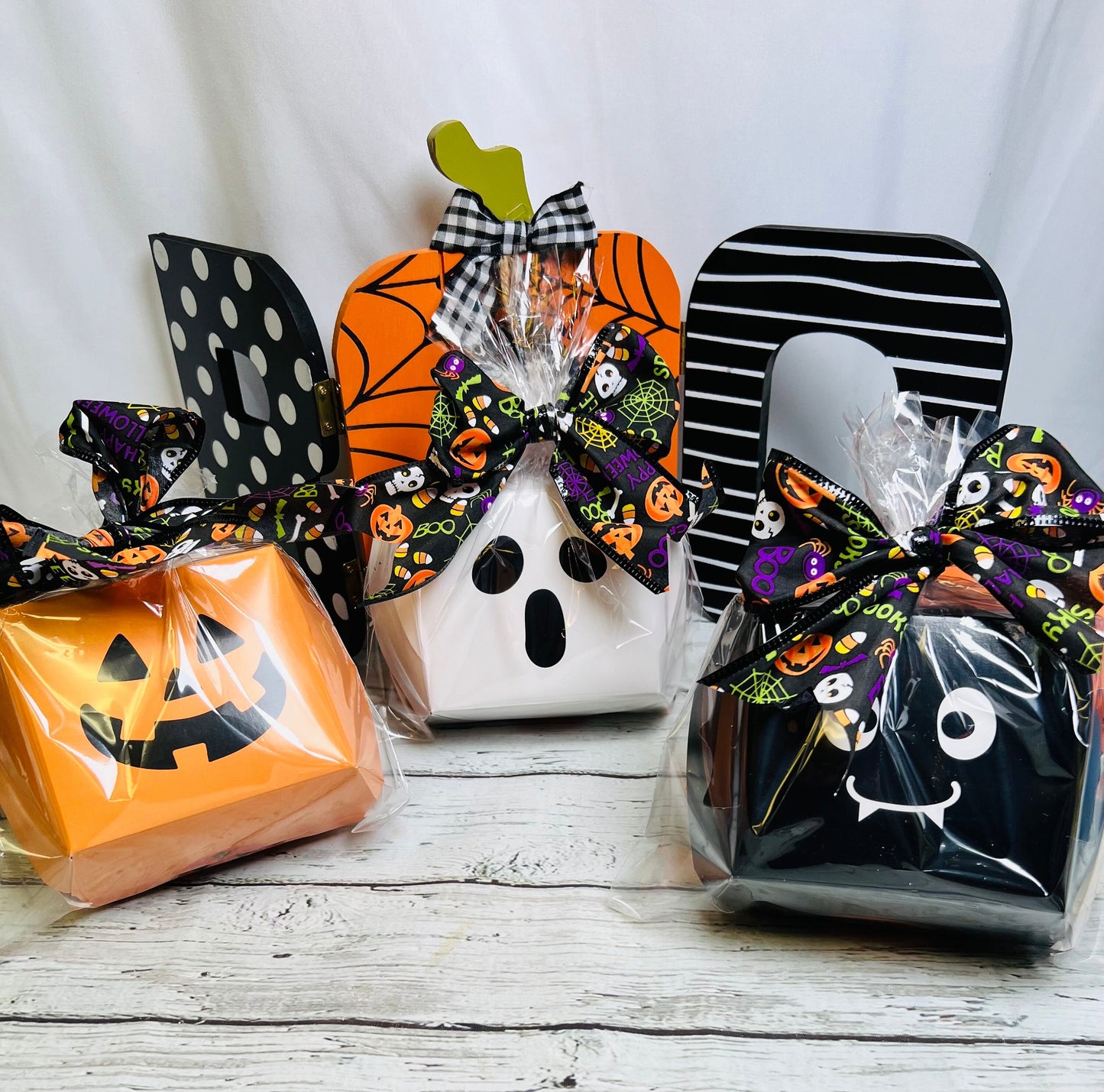 Personalized Monster Boxes- Halloween Handout Trick or Treat Kids Halloween  Halloween Basket- Halloween Toys Halloween Favor boo bag filler