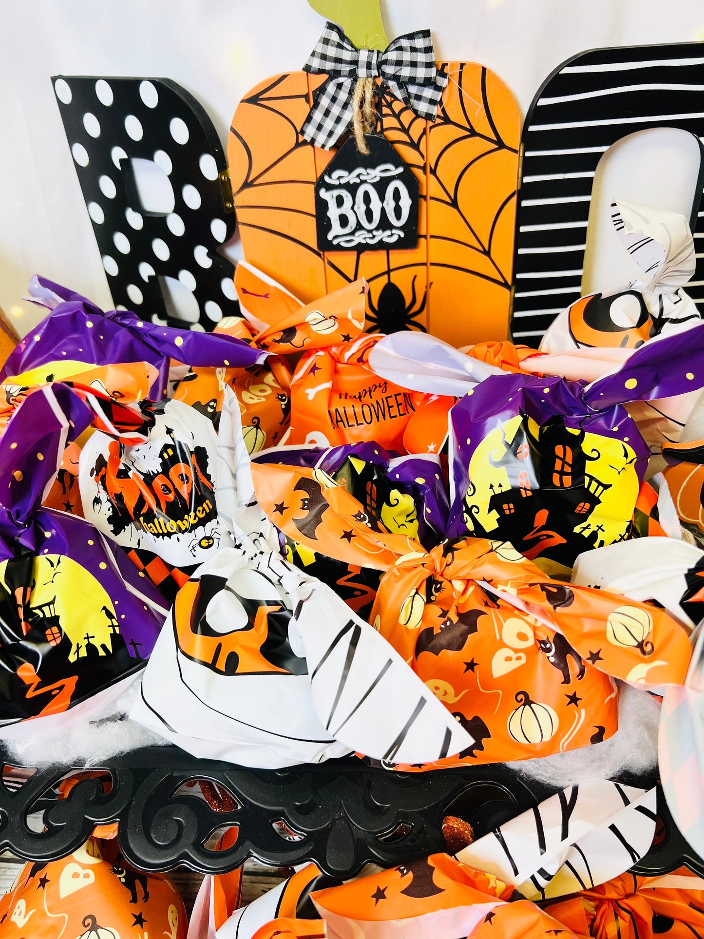 Ready to ship*halloween Handouts prefilled bags- grab bag items- trick or treat- halloween surprise- halloween non candy handout- boo bag