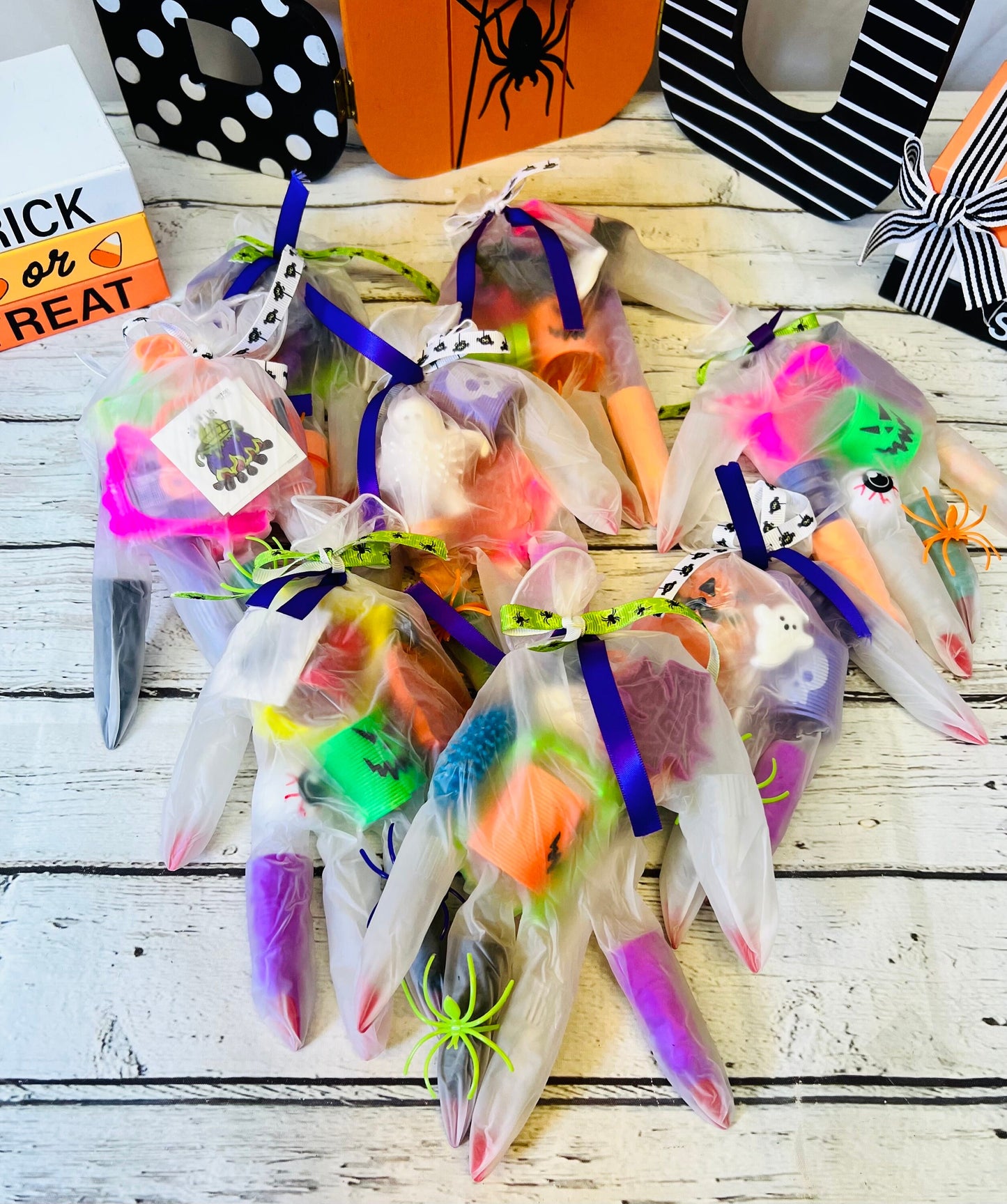 Spooky Gloved Halloween Handout-Trick or Treat-Halloween party- boo bag- Halloween gift- Halloween favor- Kids Halloween toy -non candy