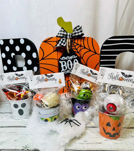 Halloween hand out trick or treat handouts kids halloween treats halloween bucket boo bag monster bucket Kids mini bucket Halloween Party