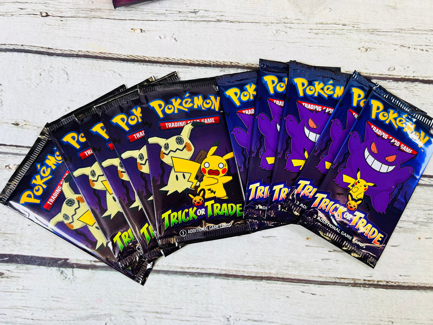 Ready to ship*Halloween handouts- trick or treat- Pokemon- pikachu Halloween cards- Halloween toys- boo bag filler Pokémon party handout