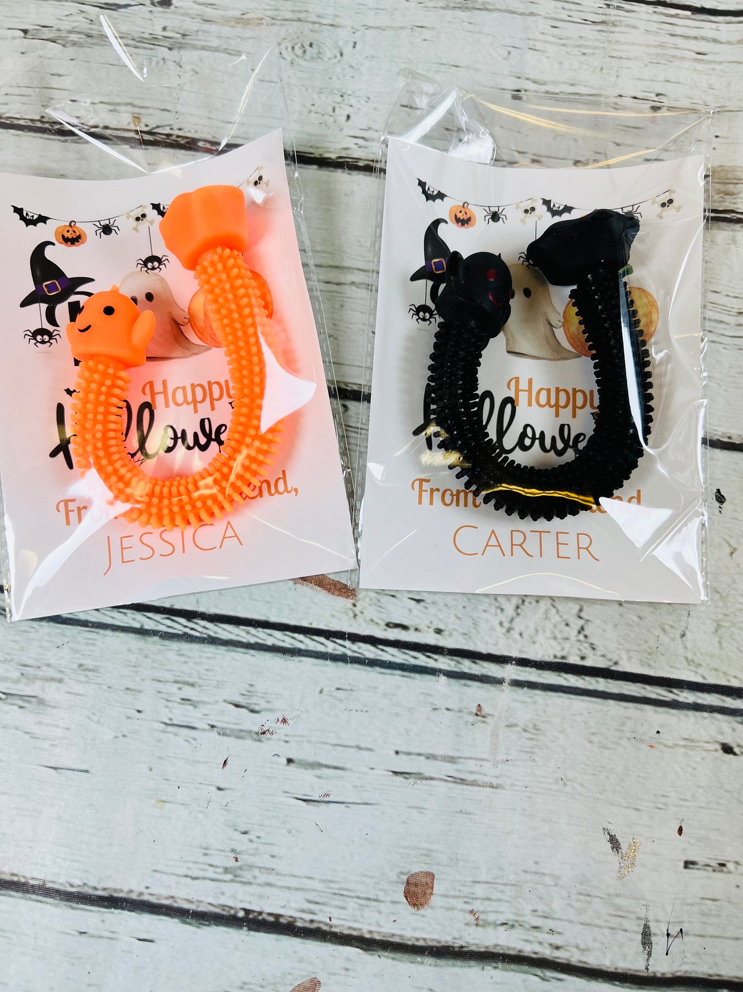 Ready to ship*Personalized Halloween Handout Trick or Treat Kids Halloween Classroom Party Favor Kids Boo Bag filler Classroom Halloween