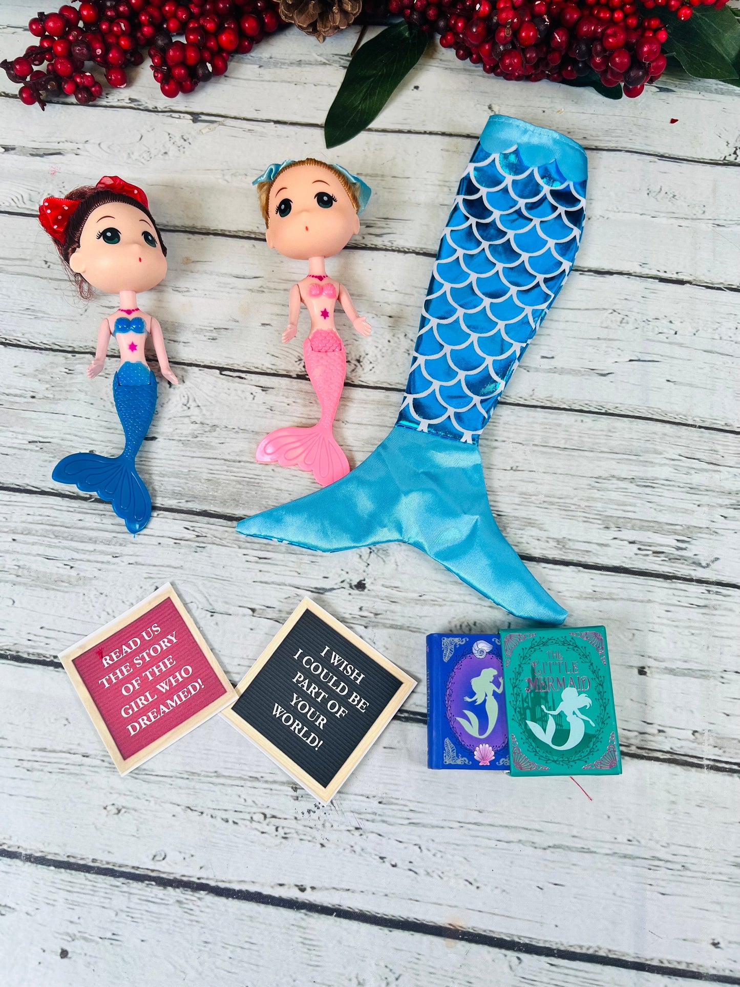 Mermaid elf Christmas elf doll elf accessory elf prop elf mermaid elf outfit