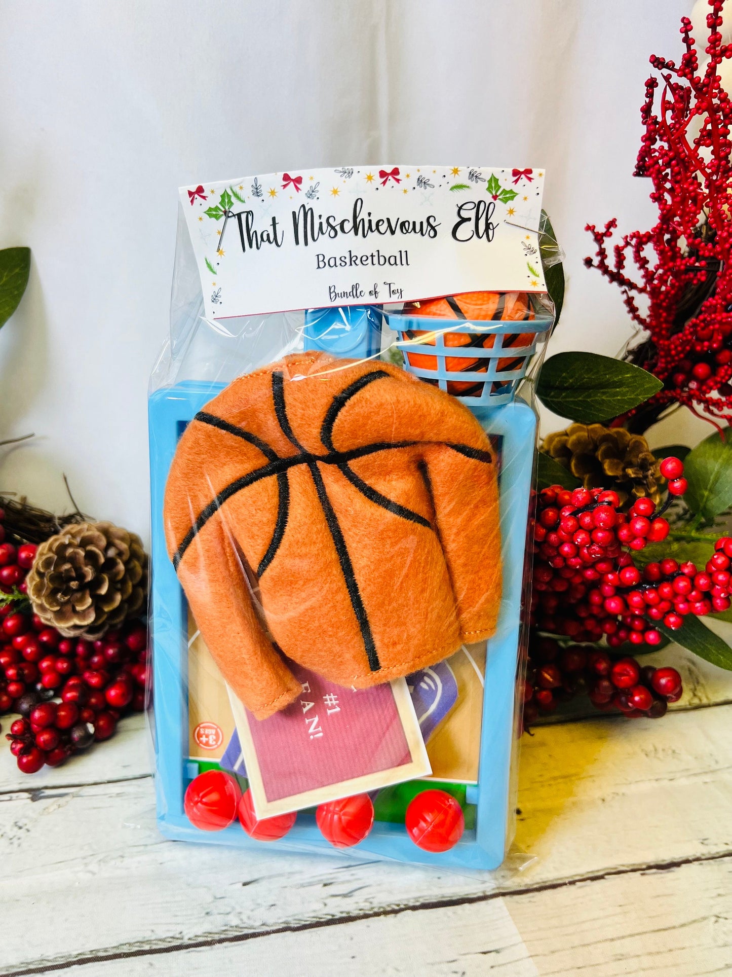 2024 Basketball Elf Doll Christmas Doll Daily Mischievous Kit Elf prop Elf Outfit Elf Clothes Elf kit