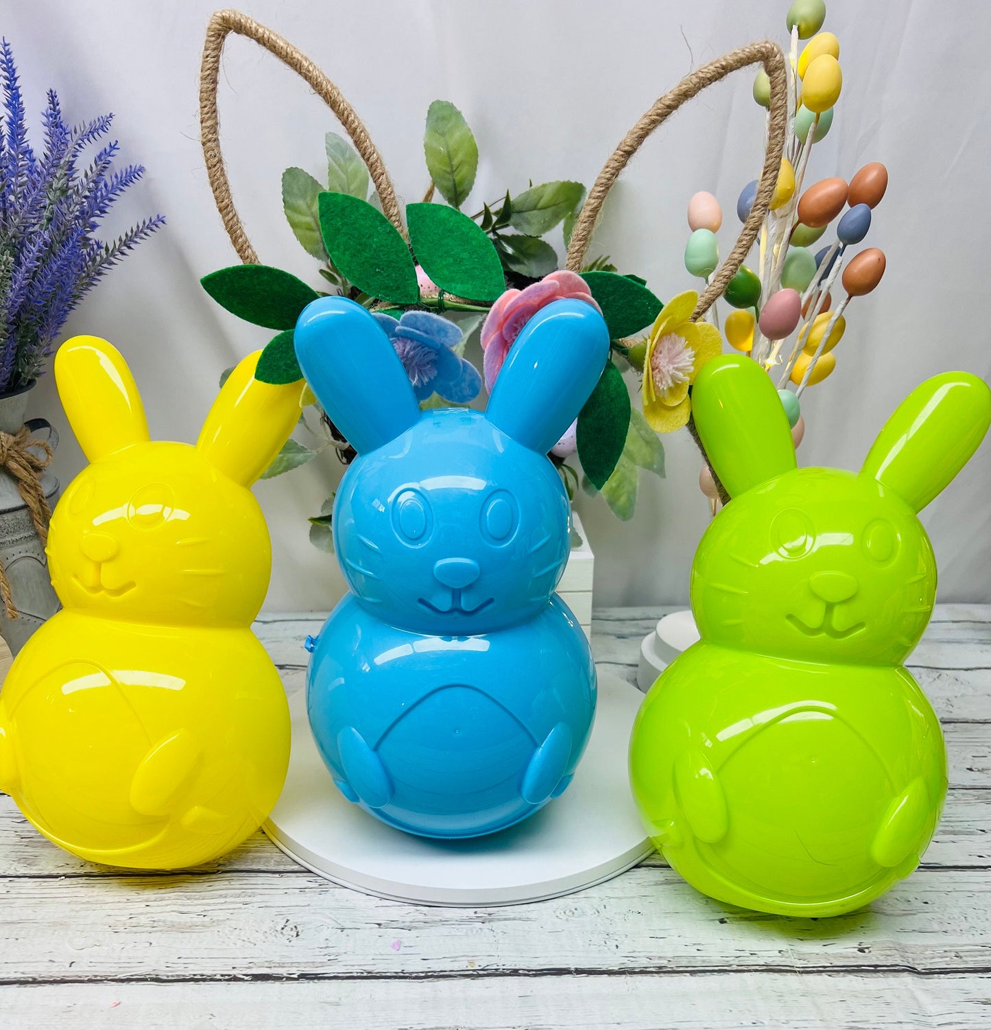 11 piece personalized 10” Easter bunny container Easter basket filler Easter toys for kids Easter bunny grandparent gift Easter activity