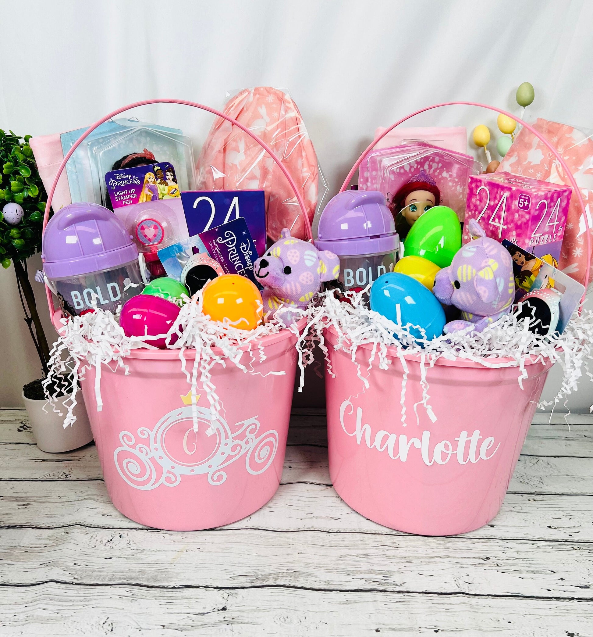 15 Piece Personalized Princess Prefilled Easter Basket for girls Easter gift for girls Princess Toys