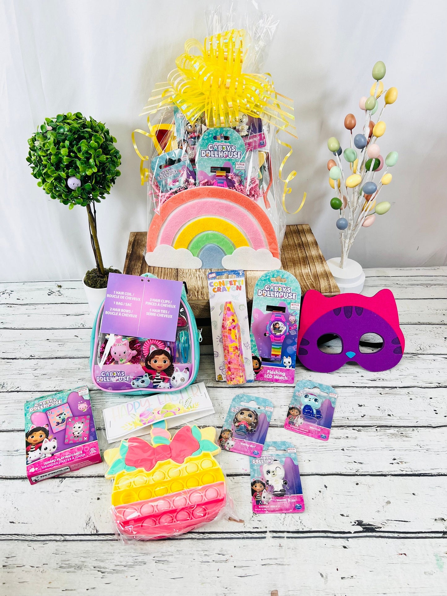 Prefilled Themed Gabby's Dollhouse Easter Basket for kids | Kids prefilled gift basket | Easter Bunny Basket | Easter Toys | Easter Basket