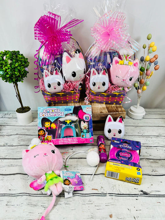 7 piece pre filled themed Easter Basket for kids | Gabby's Dollhouse themed gift basket | Easter Bunny Basket for Kids | Girls Gift Basket