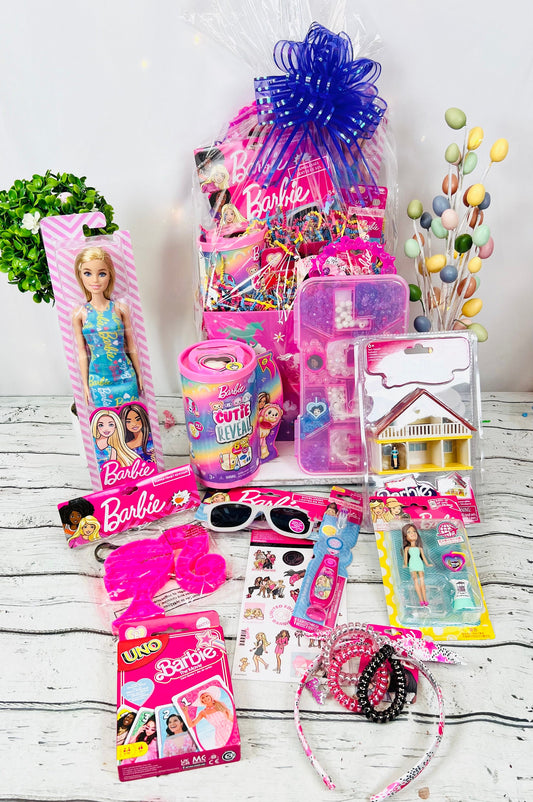 11 Piece personalized Pink Fashion Doll themed Prefilled Gift Basket girls gift basket  easter basket for girls toys 12" doll accessories