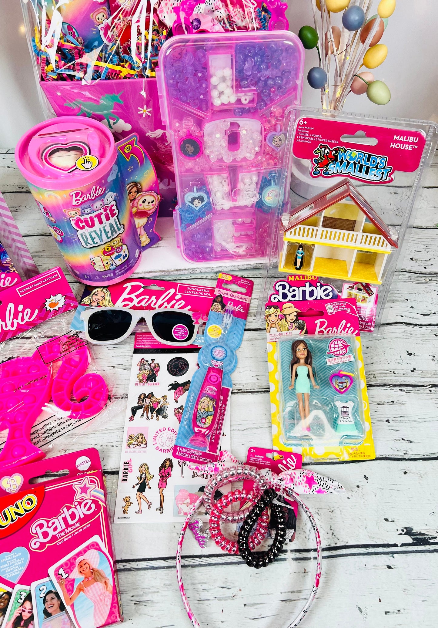 11 Piece personalized Pink Fashion Doll themed Prefilled Gift Basket girls gift basket  easter basket for girls toys 12" doll accessories