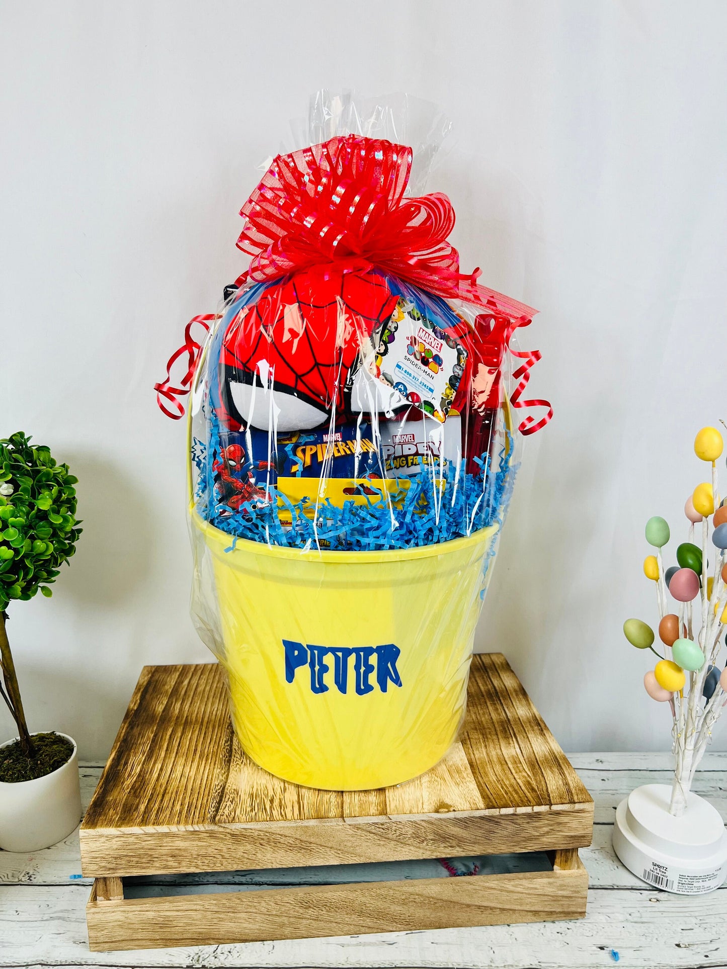 Pre filled superhero themed gift basket for kids | boys superhero Easter basket | Batman gift | spiderman gift