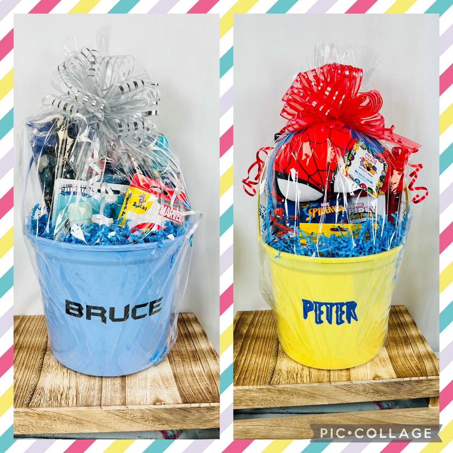 Pre filled superhero themed gift basket for kids | boys superhero Easter basket | Batman gift | spiderman gift