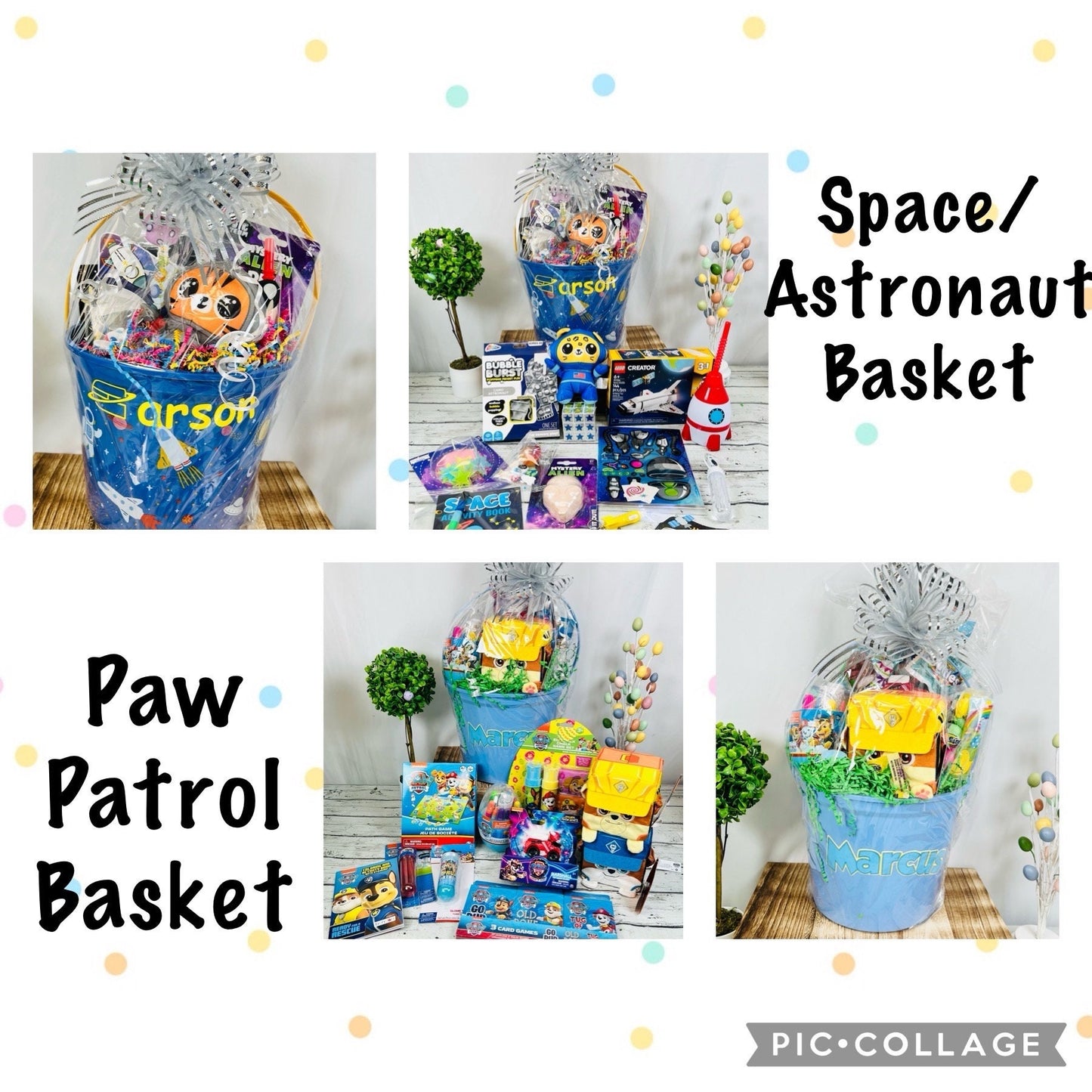 Personalized Pre Filled Easter Basket | Boy Or Girl | Themed Easter Basket For Kids | Easter Gift | Easter Bunny | kids gift basket