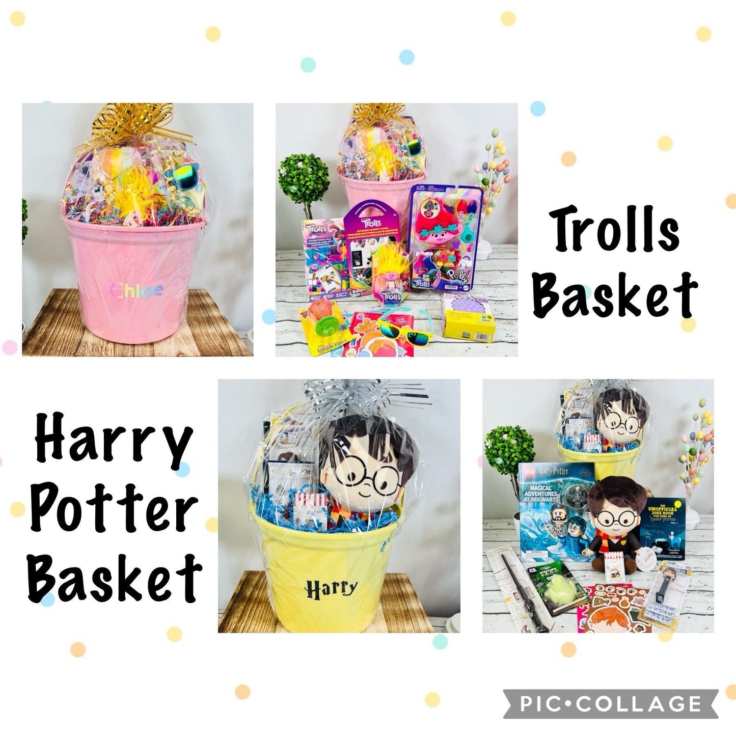 Personalized Pre Filled Easter Basket | Boy Or Girl | Themed Easter Basket For Kids | Easter Gift | Easter Bunny | kids gift basket