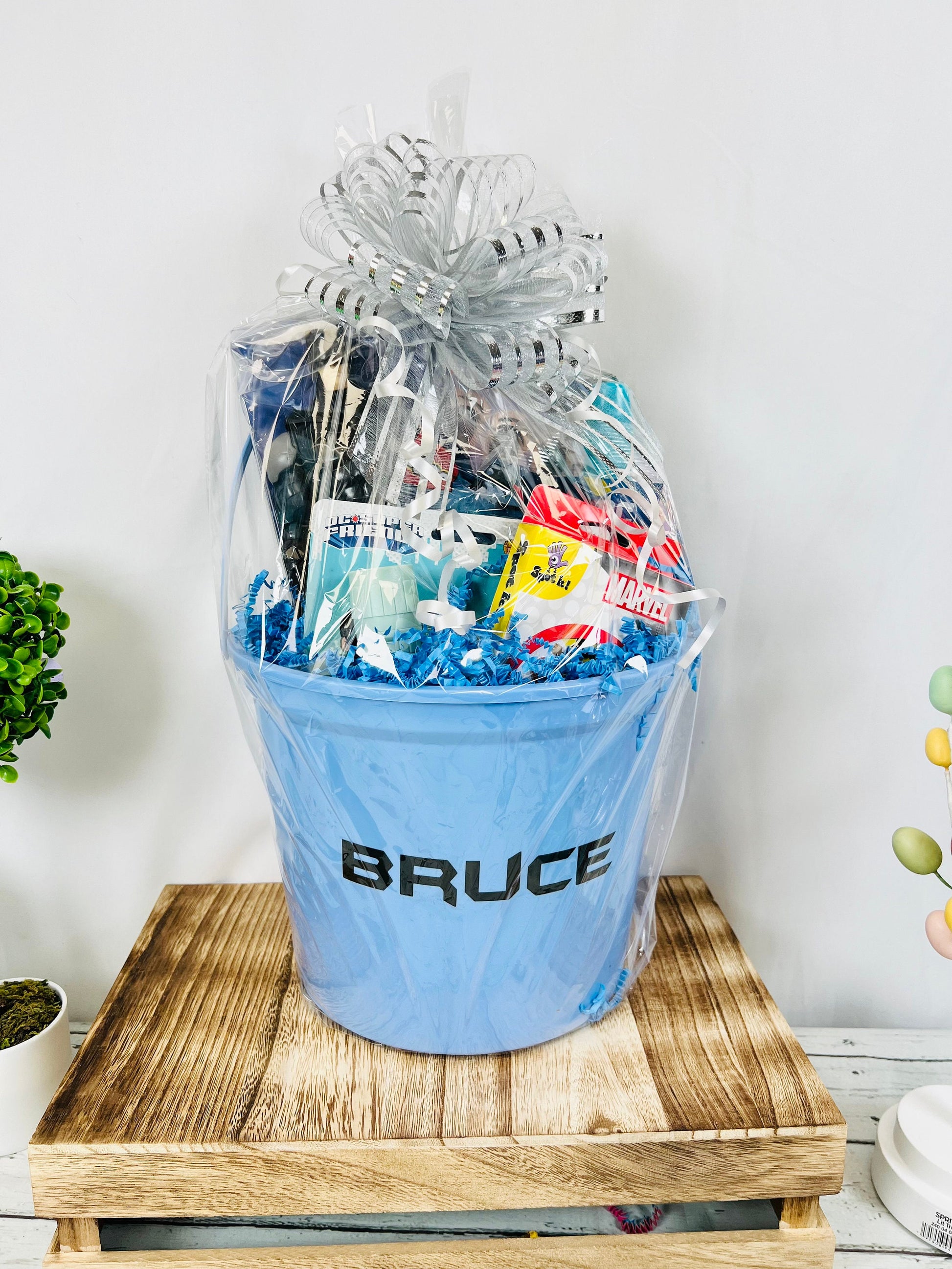 Pre filled superhero themed gift basket for kids | boys superhero Easter basket | Batman gift | spiderman gift