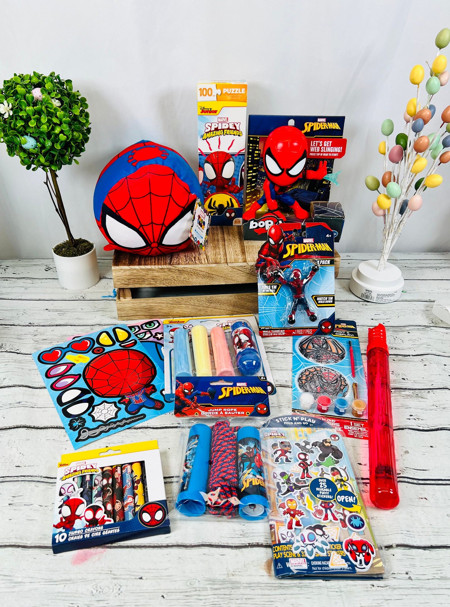 Pre filled superhero themed gift basket for kids | boys superhero Easter basket | Batman gift | spiderman gift