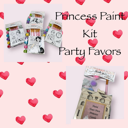 Girls princess party favor kits Disney princess activity princess paint kits princess party favors for girls Easter basket fillers