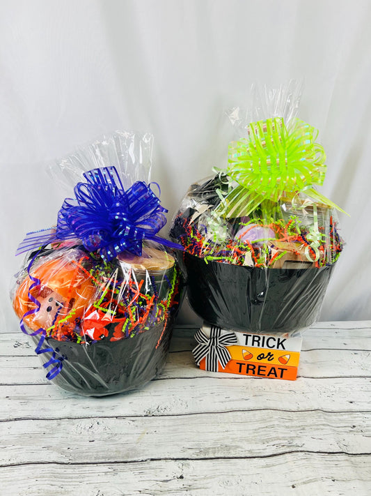 Women's Adult Halloween Basket- Halloween basket halloween bucket adult halloween gift - halloween gift for women gift basket for adults