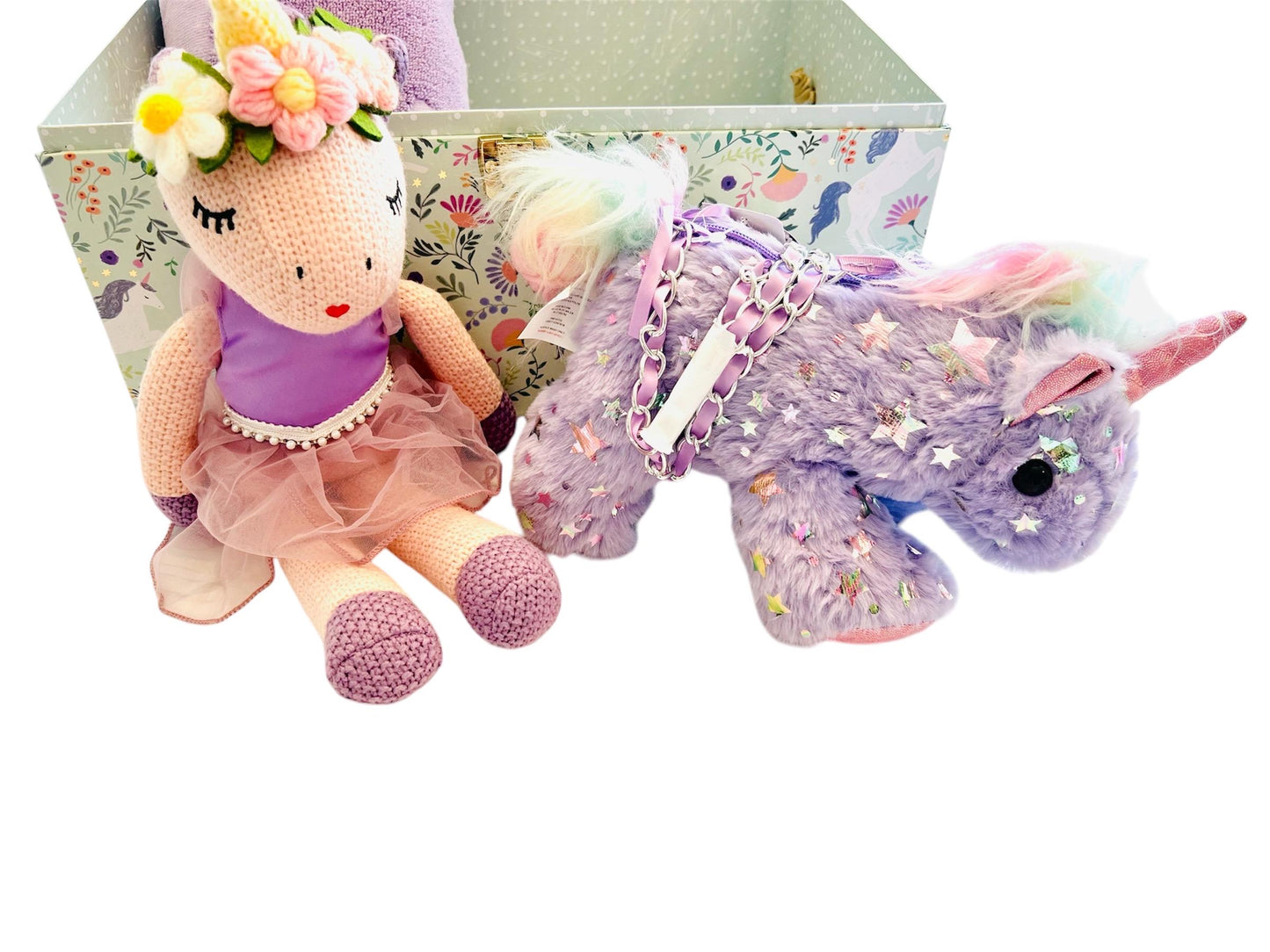 Unicorn themed birthday gift bundle Unicorn girls gift basket Girl's unique gift Unicorn gift for girls Unicorn dolls Girls easter basket