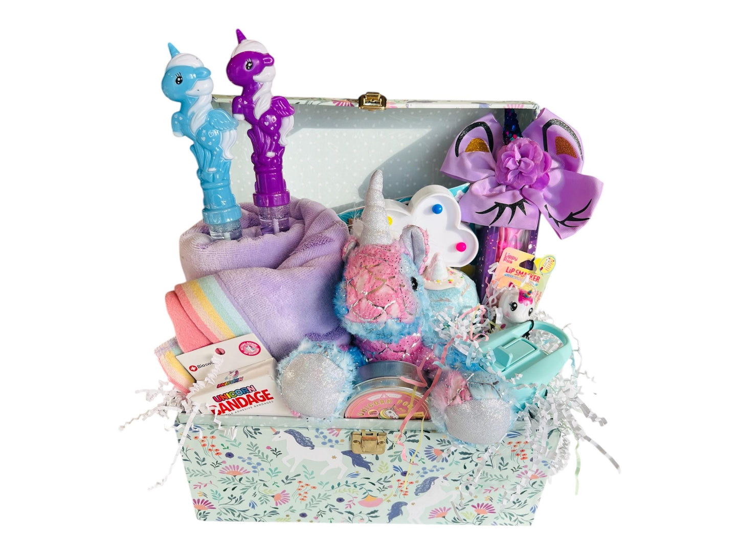 Unicorn themed birthday gift bundle Unicorn girls gift basket Girl's unique gift Unicorn gift for girls Unicorn dolls Girls easter basket