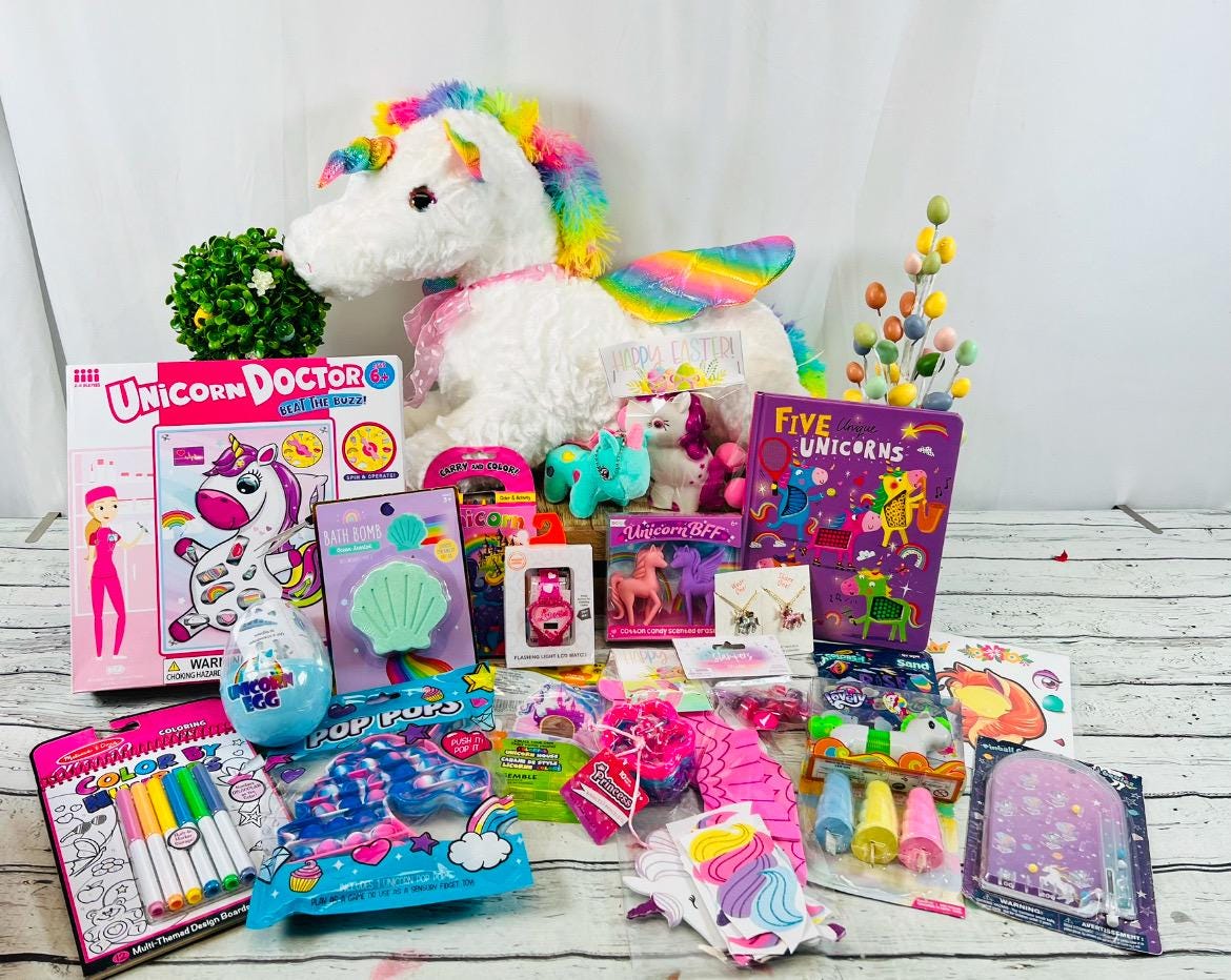 23 piece deluxe unicorn basket prefilled girls Easter basket unicorn gift for girls Easter basket gift basket for girls unicorn birthday