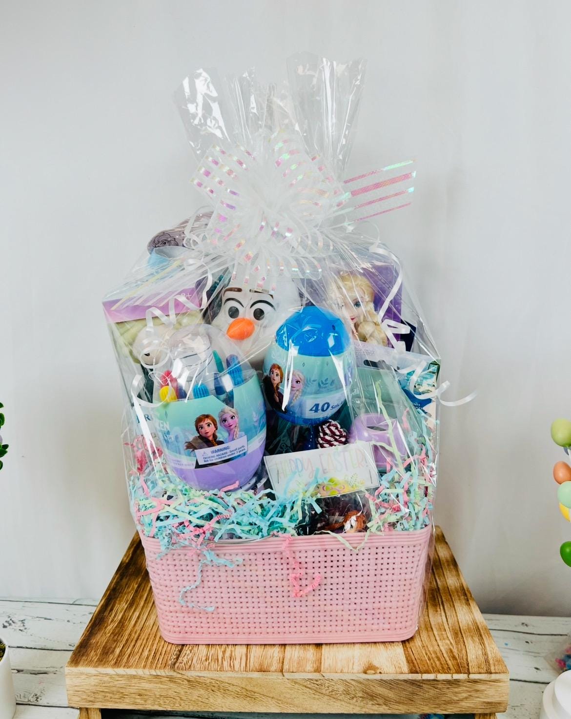 Frozen Elsa mini gift basket prefilled girls Easter basket princess girls birthday basket Easter gift basket for girls