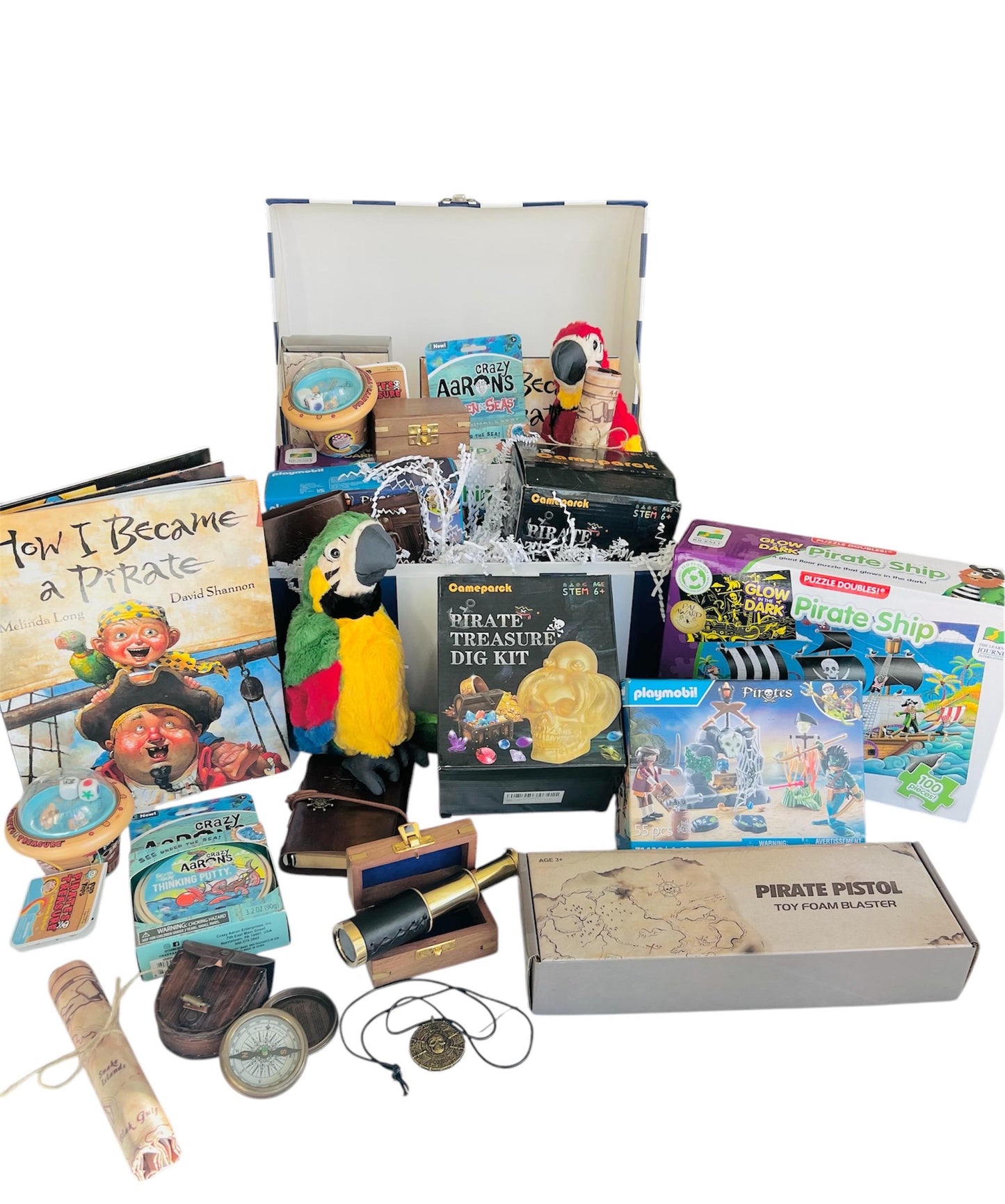 pirate themed prefilled gift basket treasure chest Easter basket for boys pirate toys birthday gift for boys pirate birthday pirate gift