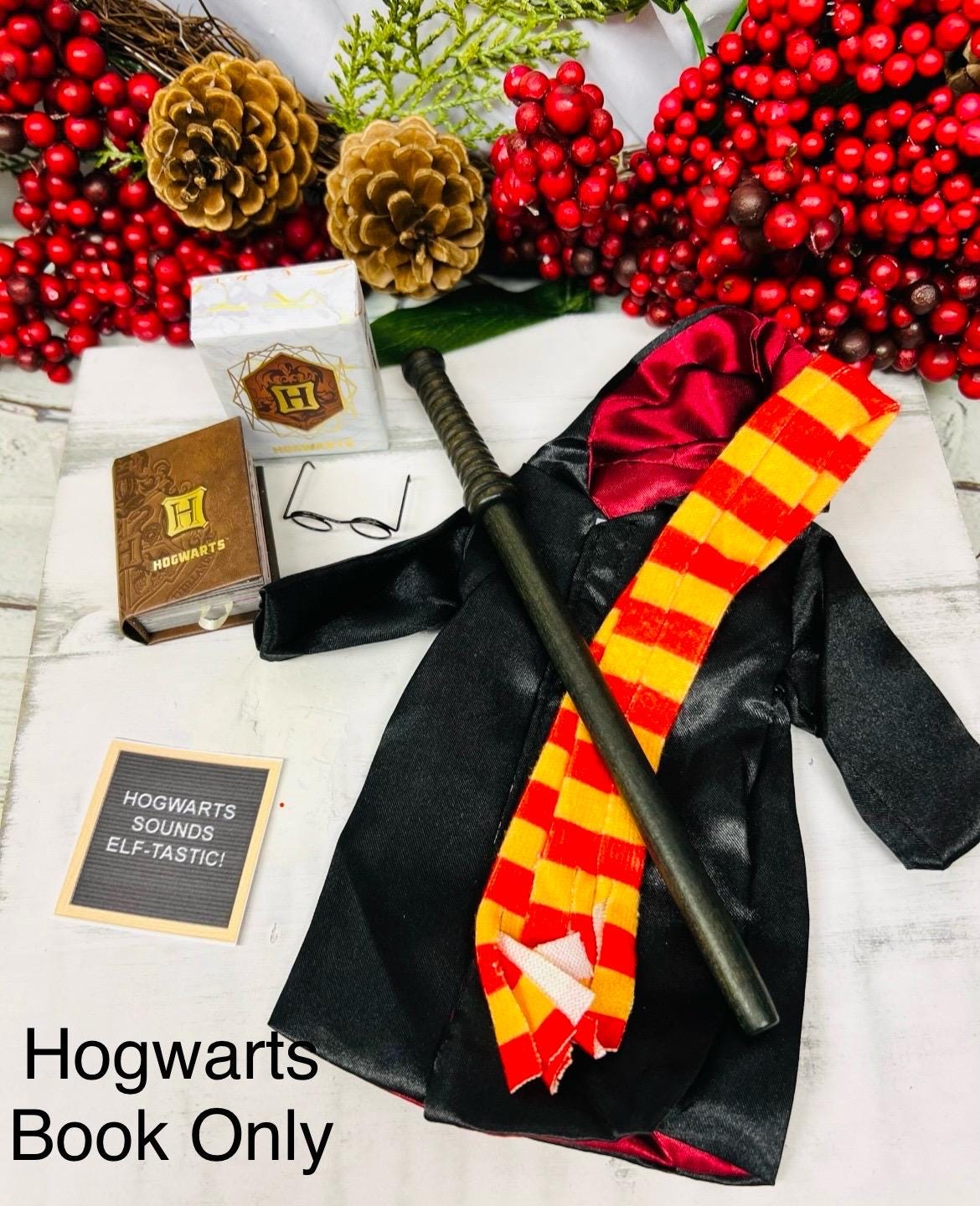 Harry Potter Elf kit nightly christmas elf activity 4 individual nights Elf outfit Elf props Elf accessory Elf Activity Elf Wizard