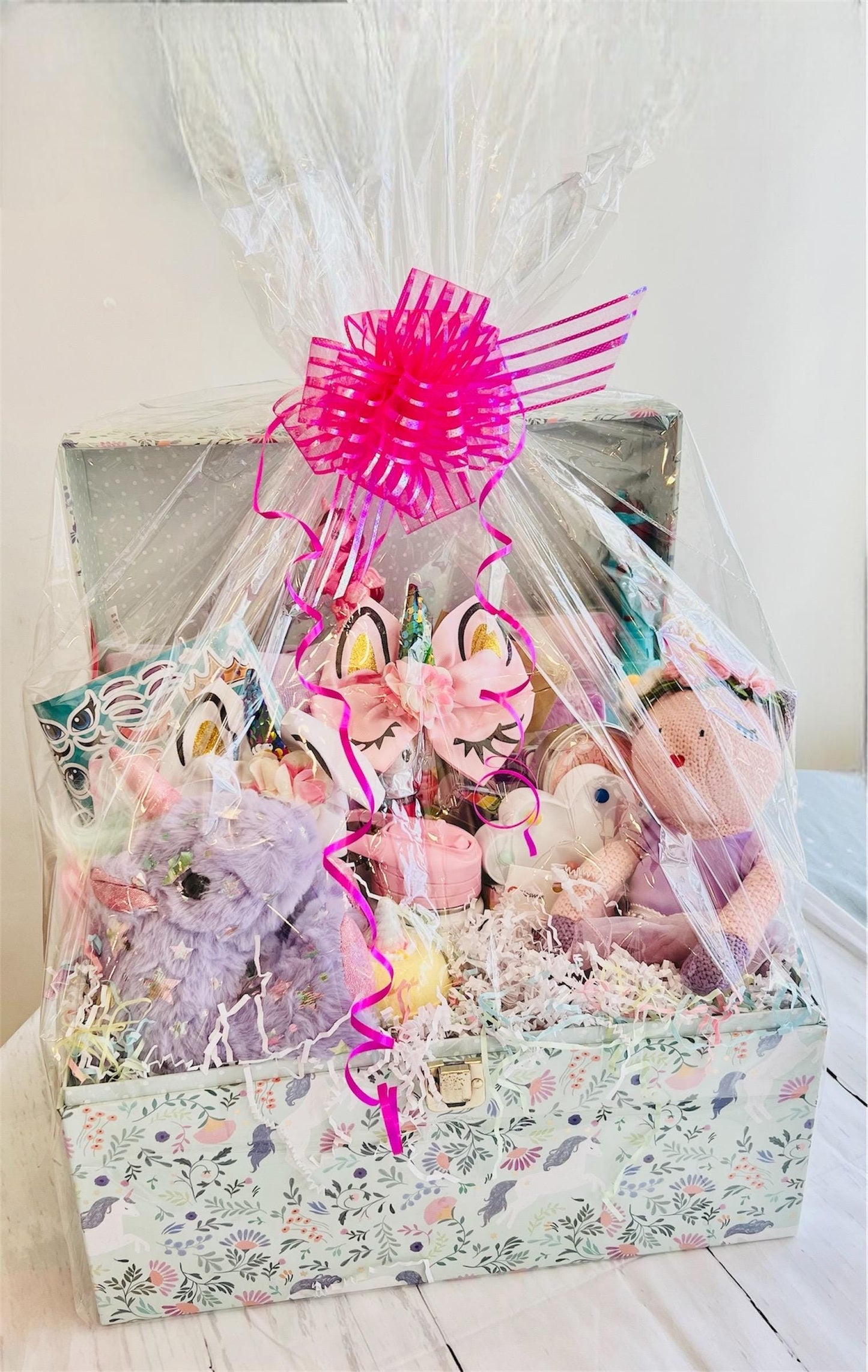 Unicorn themed birthday gift bundle Unicorn girls gift basket Girl's unique gift Unicorn gift for girls Unicorn dolls Girls easter basket