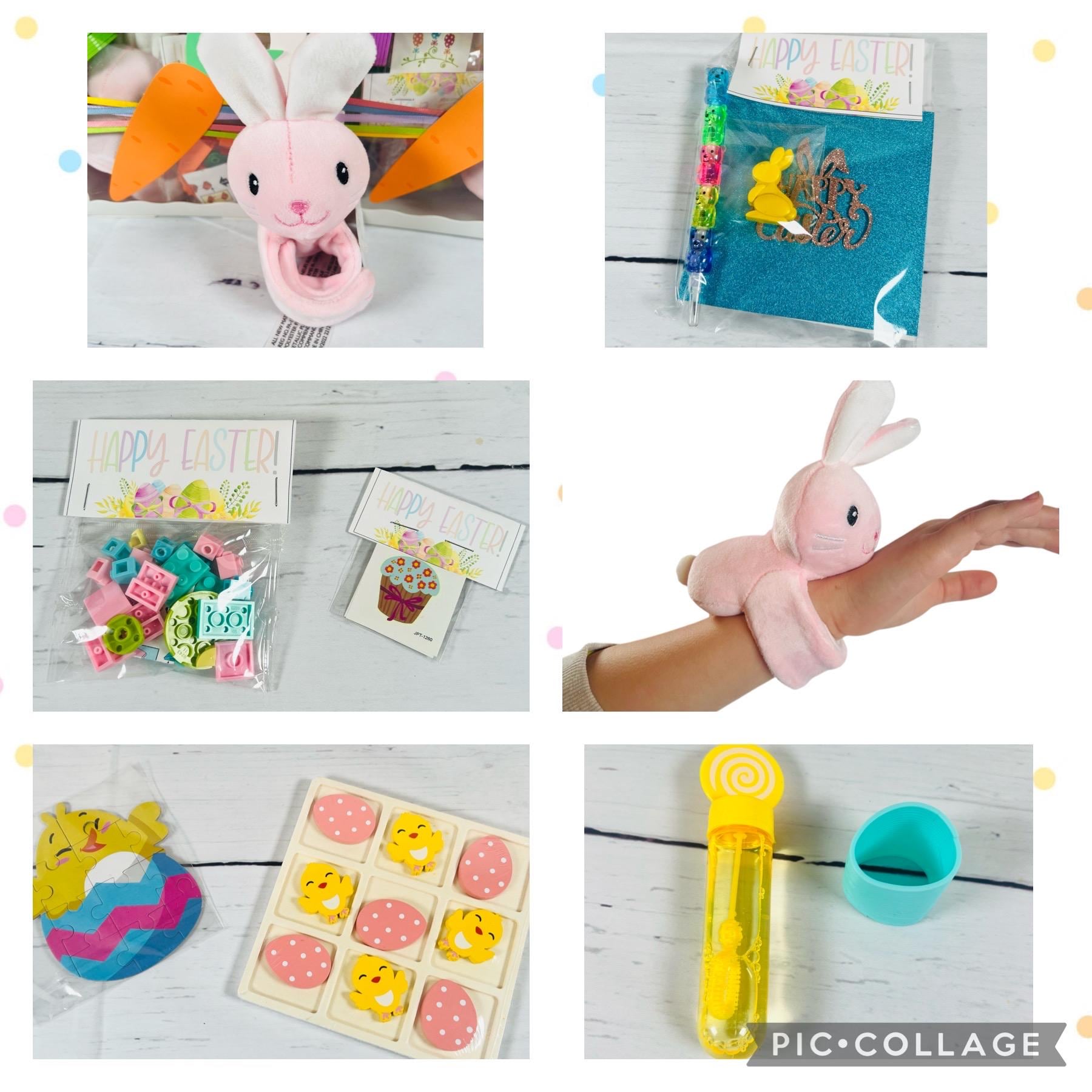 pre filled Easter themed party favor gift for kids Easter basket filler Easter bunny gift for kids 8 adorable Easter themed items per favor