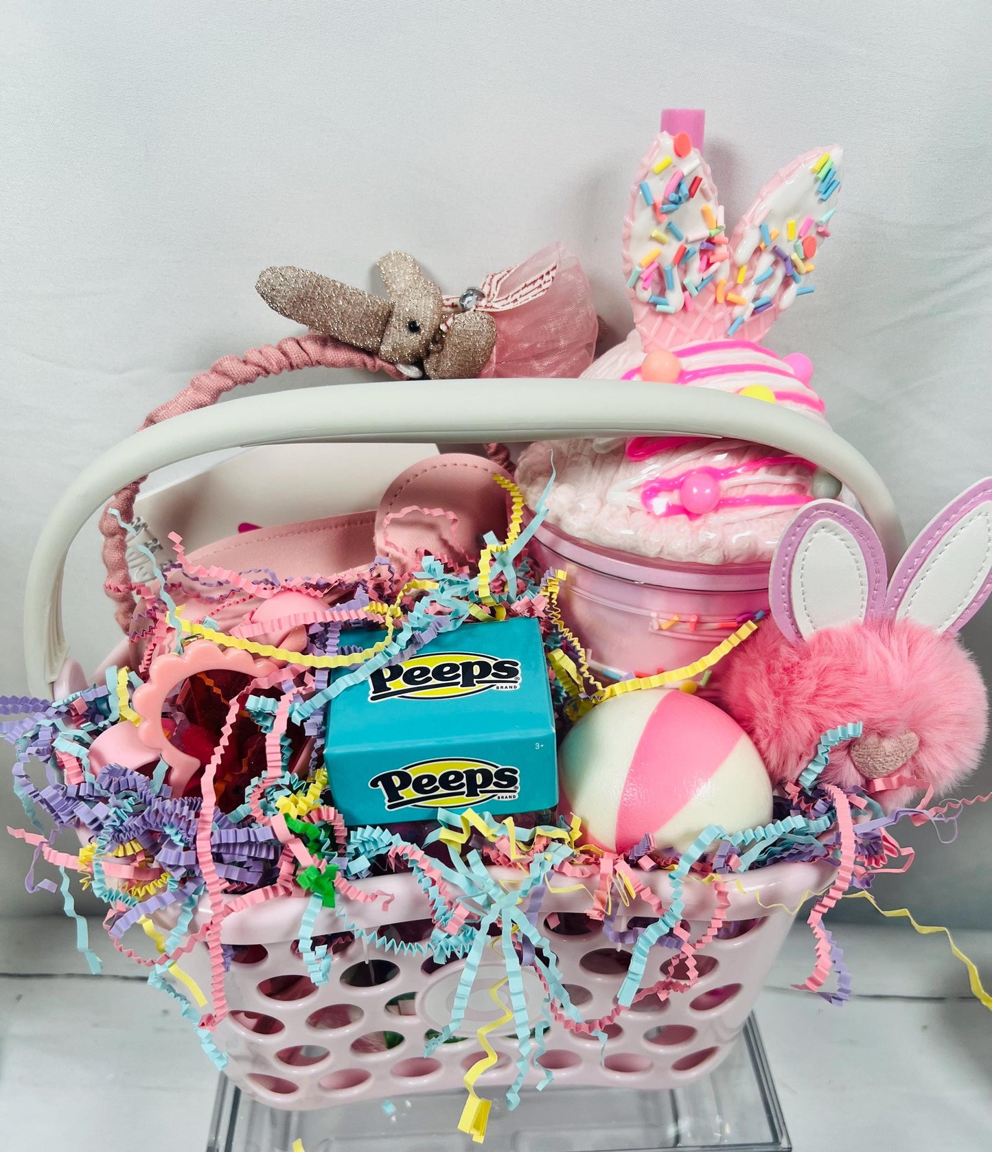 10 piece prefilled gift basket for girls | prefilled Easter basket | girls stuffed Easter gift | themed Easter basket for girls